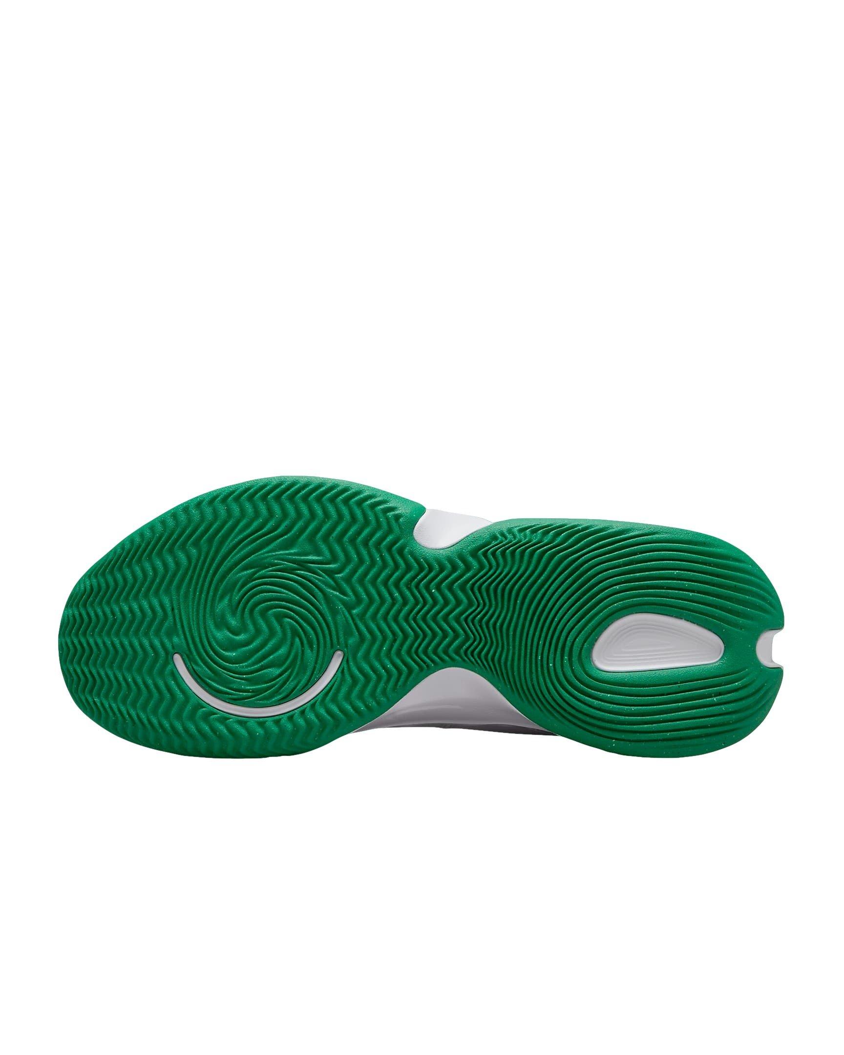 Nike Elevate 3 "White/Safety Orange/Sundial/Malachite" Men's Basketball Shoe - WHITE/ORANGE/GREEN Thumbnail View 8