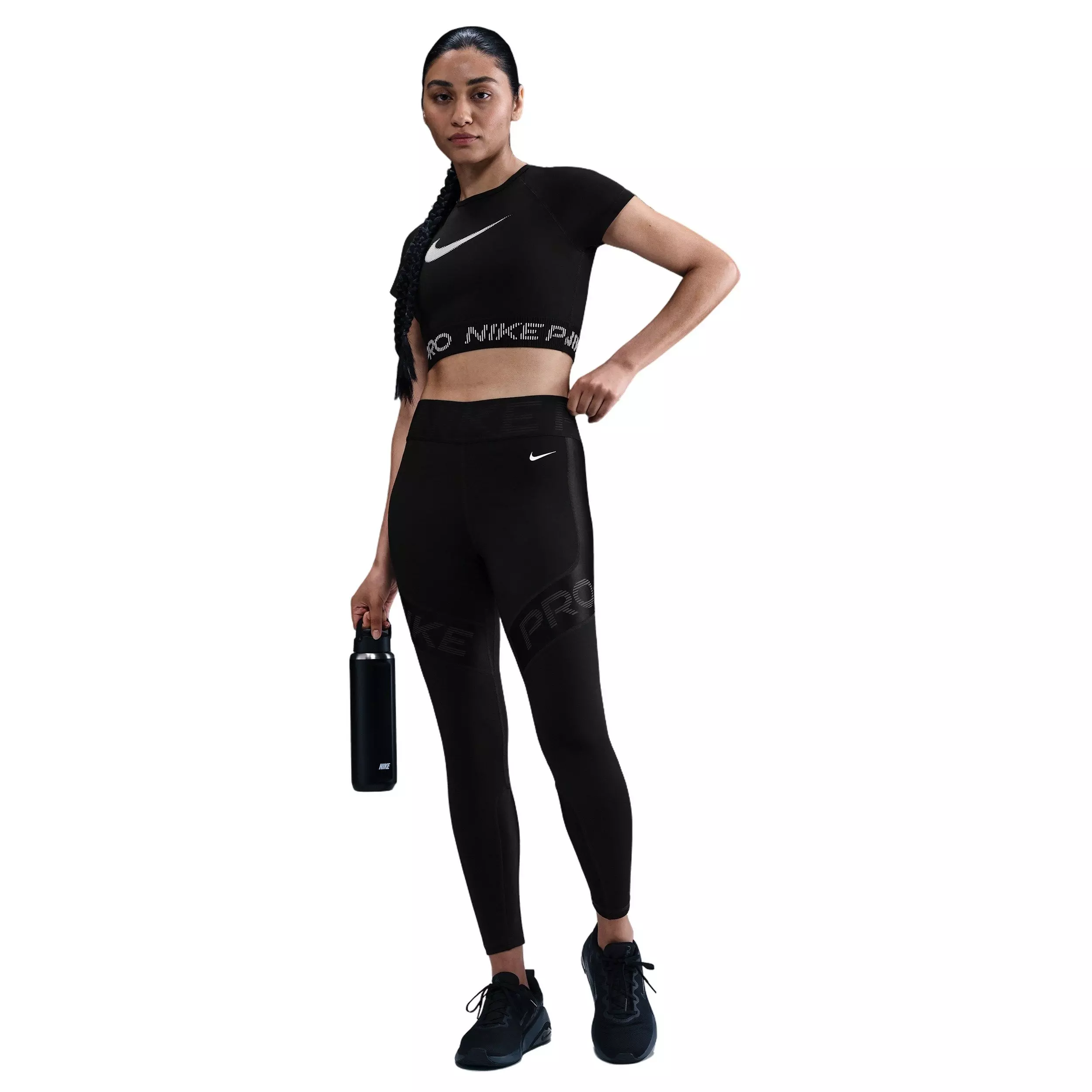 Nike Women's Pro Sculpt High-Waisted 7/8 Leggings -Black - BLACK