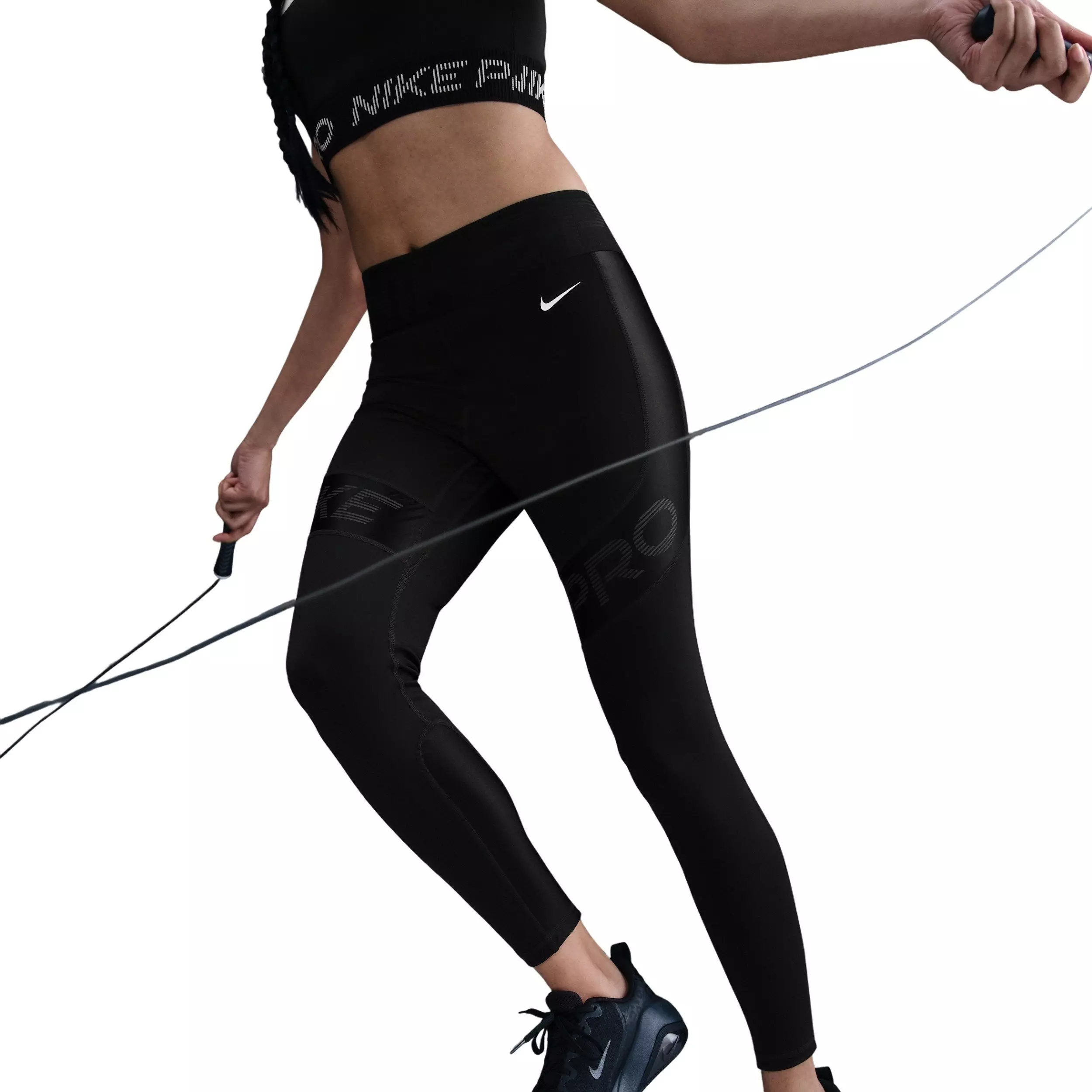 Nike Women's Pro Sculpt High-Waisted 7/8 Leggings -Black - BLACK