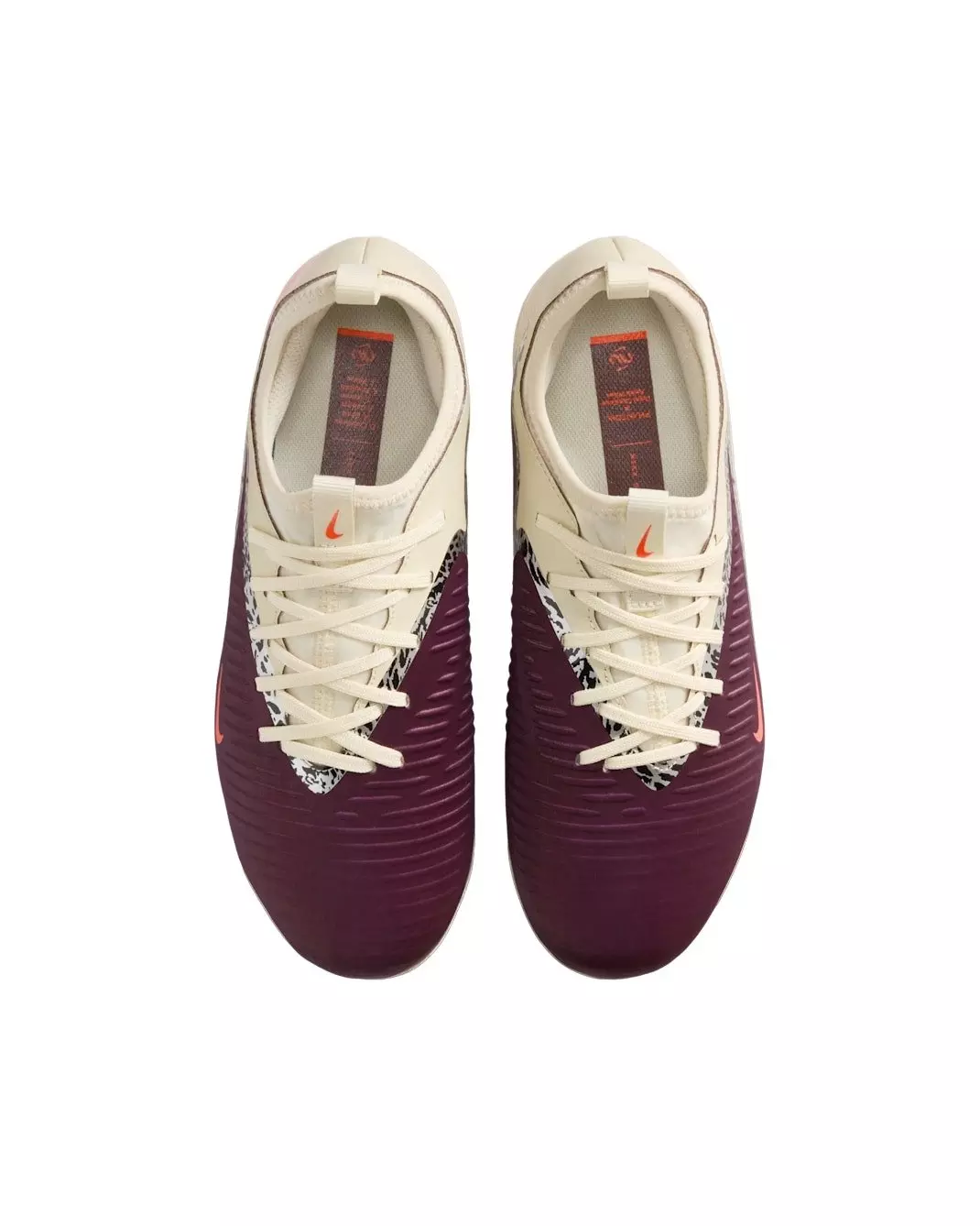 Nike United Jr. Phantom 6 Low Academy FG "Burgundy Crush/Fossil/Red" Preschool Kids' Soccer Cleat - BURGUNDY/FOSSIL/RED