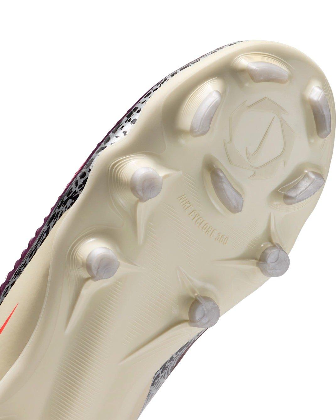 Nike United Jr. Phantom 6 Low Academy FG "Burgundy Crush/Fossil/Red" Preschool Kids' Soccer Cleat - BURGUNDY/FOSSIL/RED Thumbnail View 8