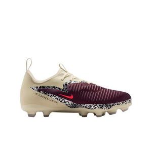 Nike United Jr. Phantom 6 Low Academy FG "Burgundy Crush/Fossil/Red" Grade School Kids' Soccer Cleat