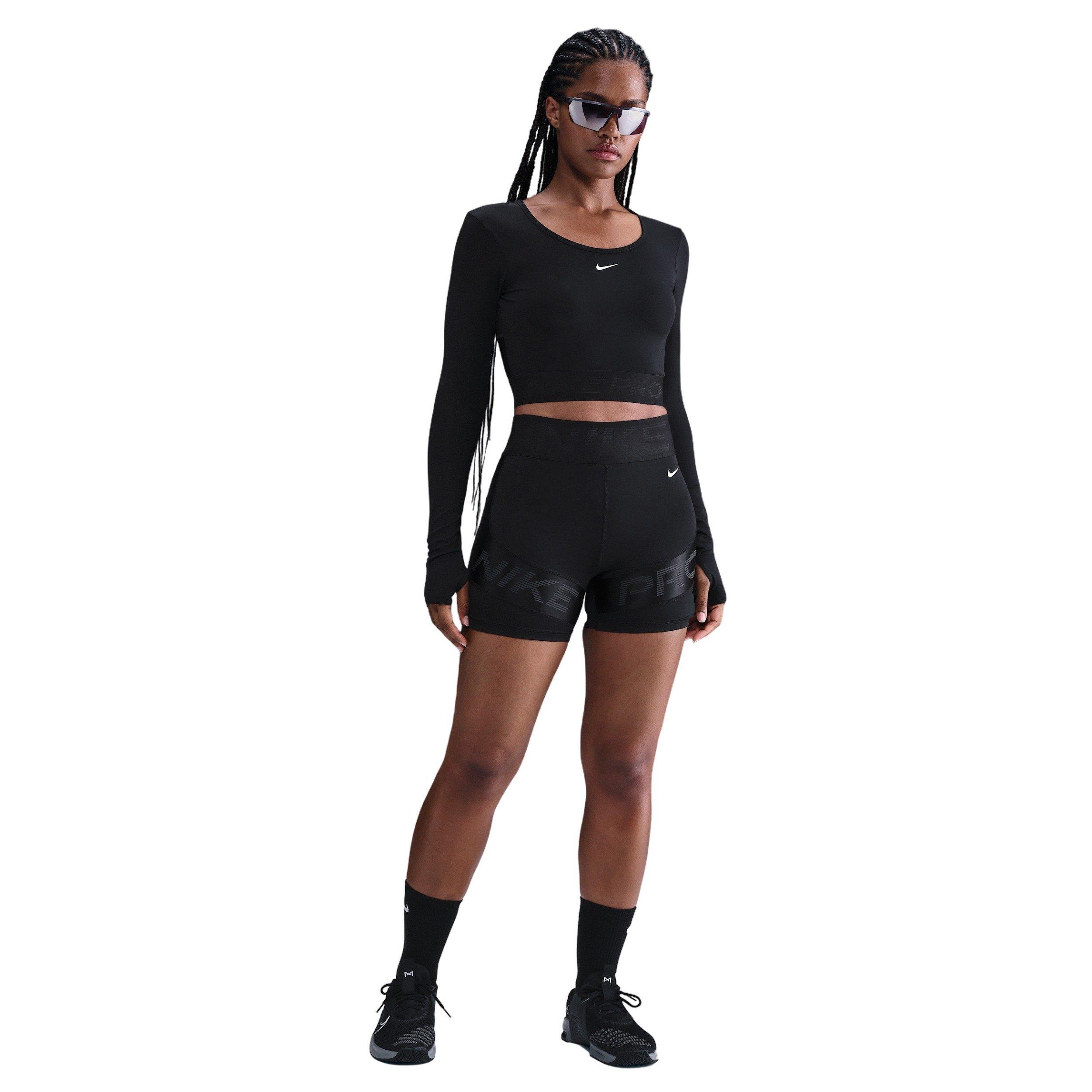 Nike Women's Pro Sculpt Dri-FIT High-Waisted 5" Biker Shorts -Black - BLACK Thumbnail View 1
