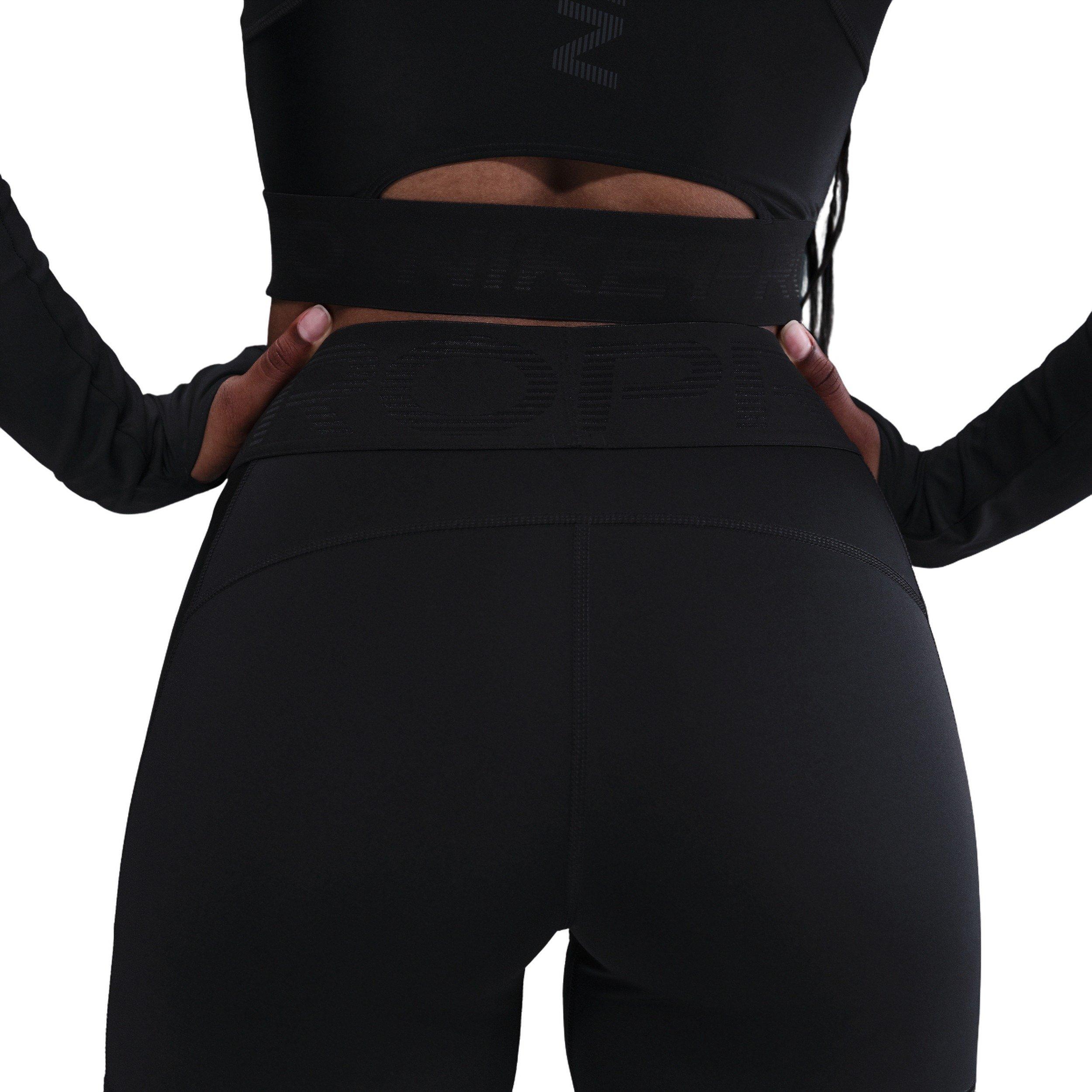 Nike Women's Pro Sculpt Dri-FIT High-Waisted 5" Biker Shorts -Black - BLACK Thumbnail View 4