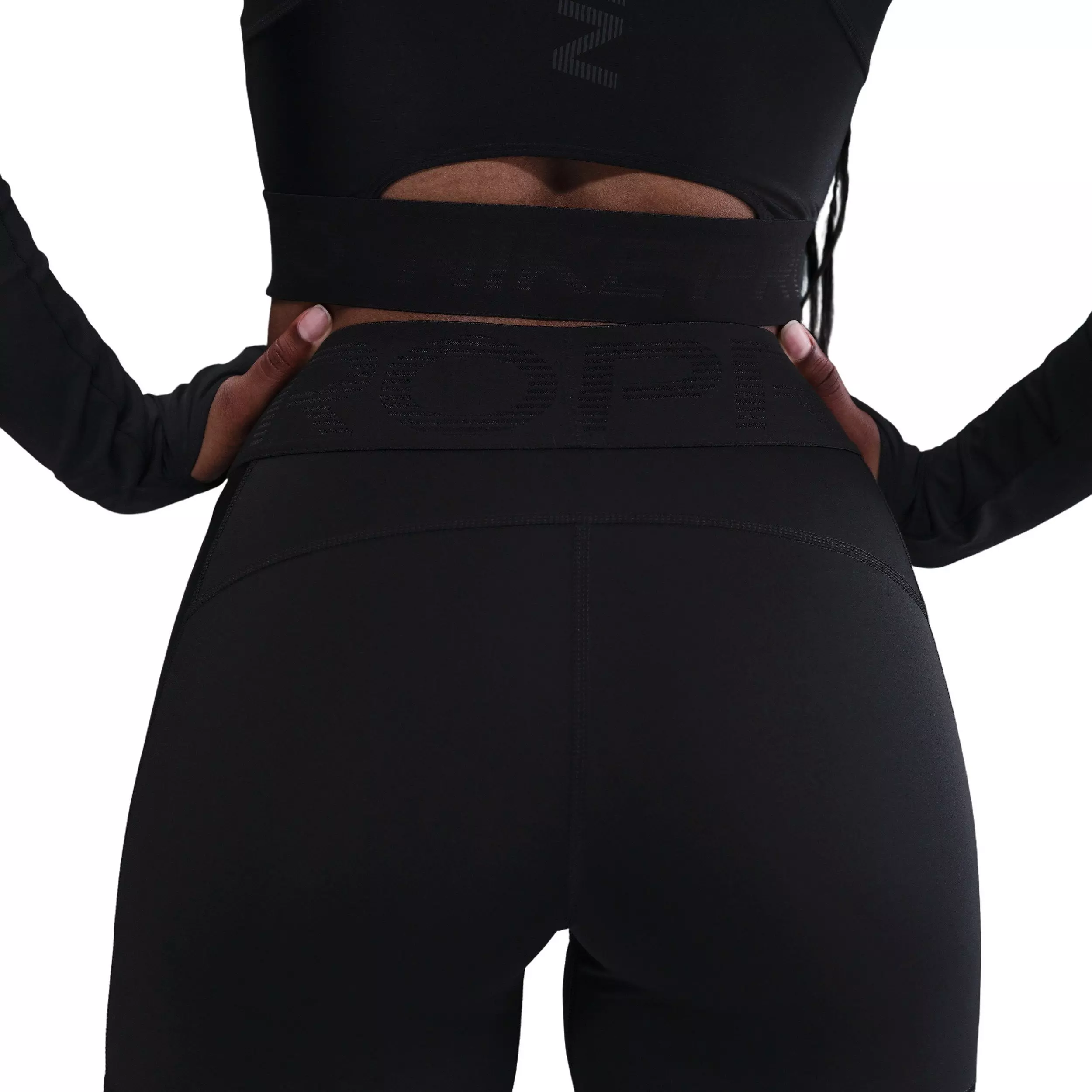 Nike Women's Pro Sculpt Dri-FIT High-Waisted 5" Biker Shorts -Black - BLACK