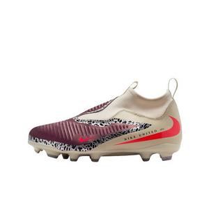 Nike United Jr. Phantom 6 Academy FG "Burgundy Crush/Fossil/Red" Preschool Kids' Soccer Cleat
