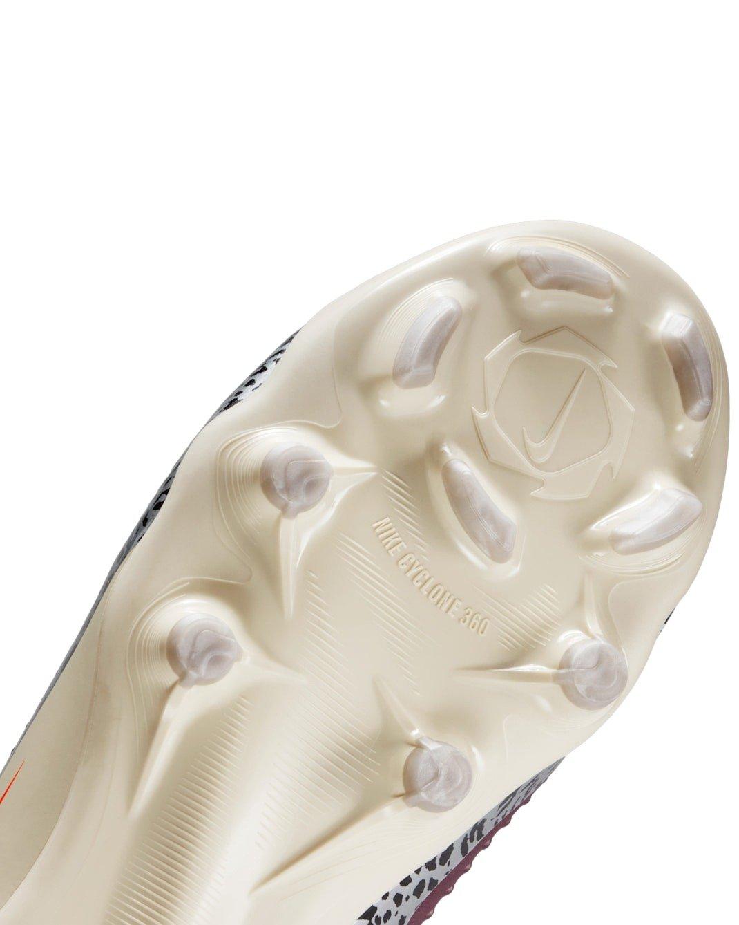 Nike United Jr. Phantom 6 Academy FG "Burgundy Crush/Fossil/Red" Grade School Kids' Soccer Cleat - BURGUNDY/FOSSIL/RED Thumbnail View 8