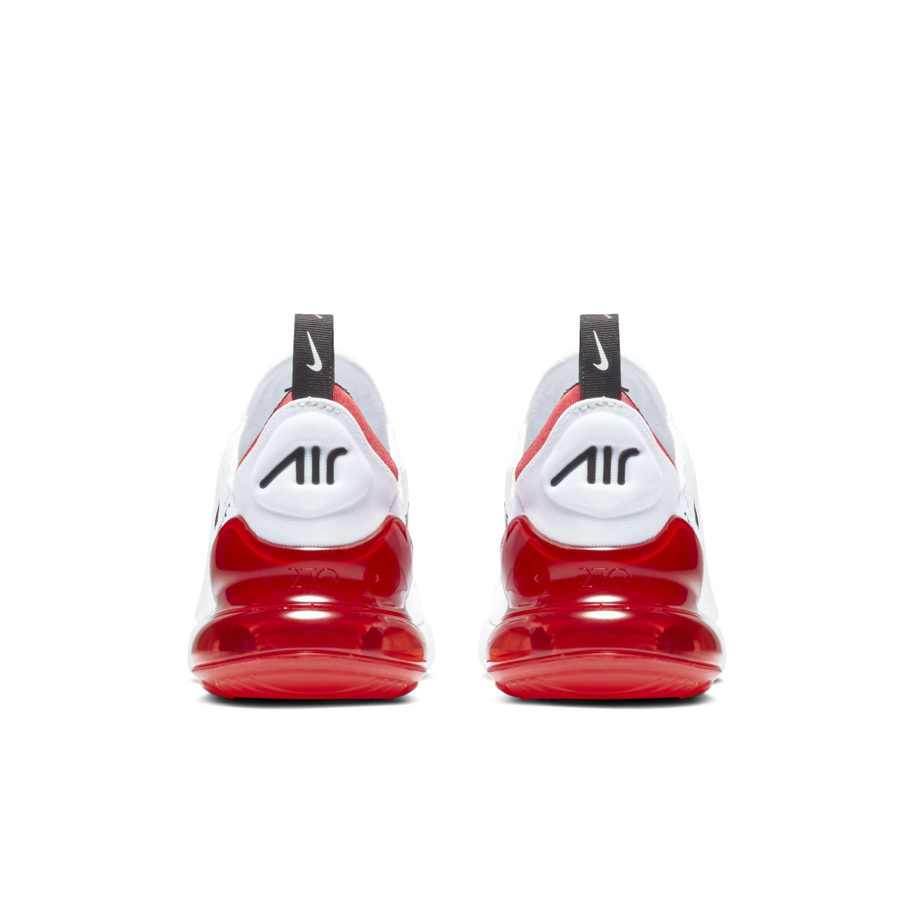 Air max 270 hot sale white black university red