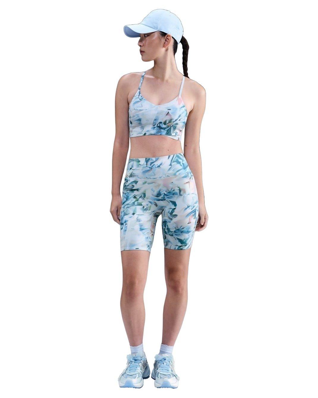 Nike Women's Universa Artist Collection High-Waisted 8" Biker Shorts -Blue - BLUE Thumbnail View 1