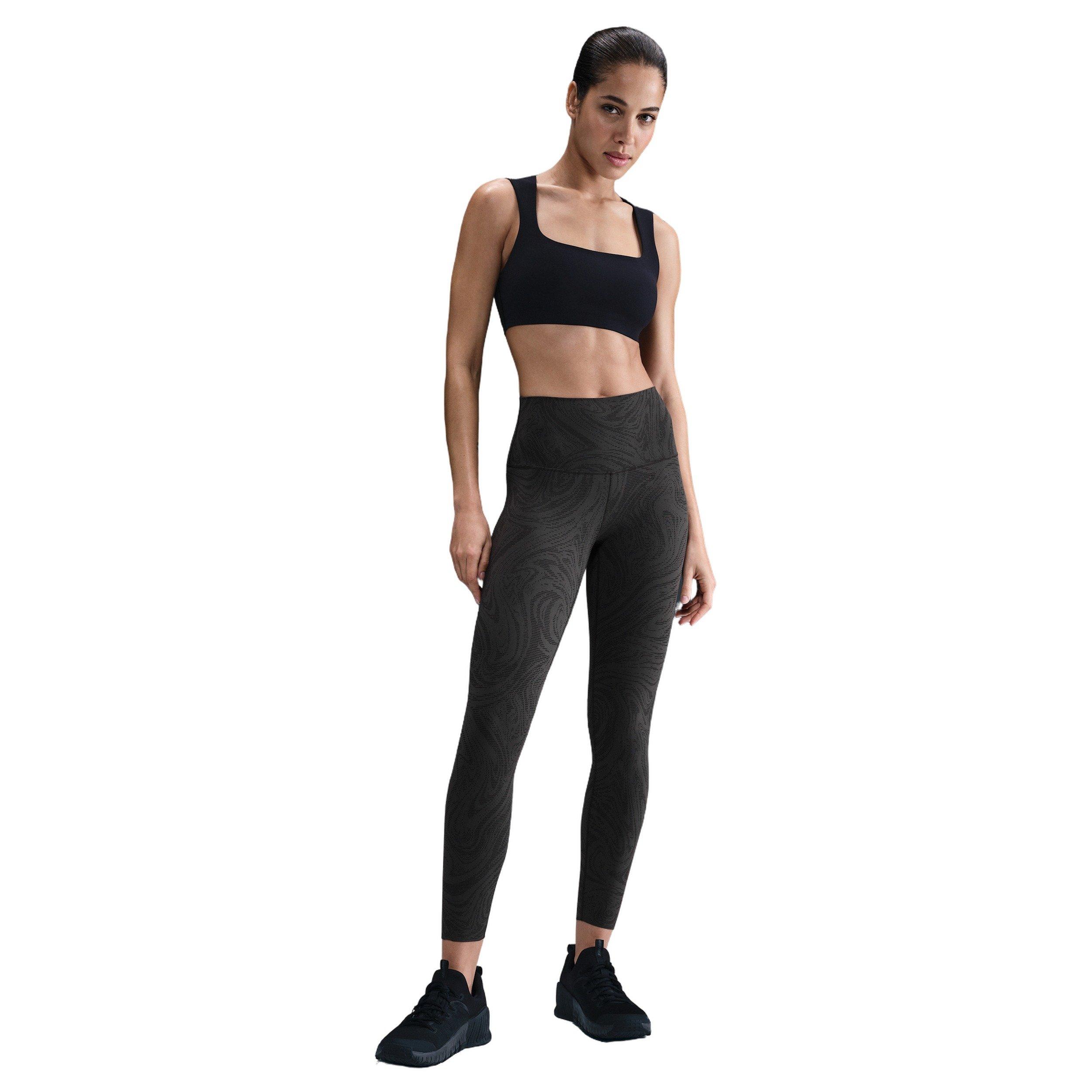 Nike Women's Zenvy Gentle-Support High-Waisted 7/8 Printed Leggings - Black - BLACK Thumbnail View 3