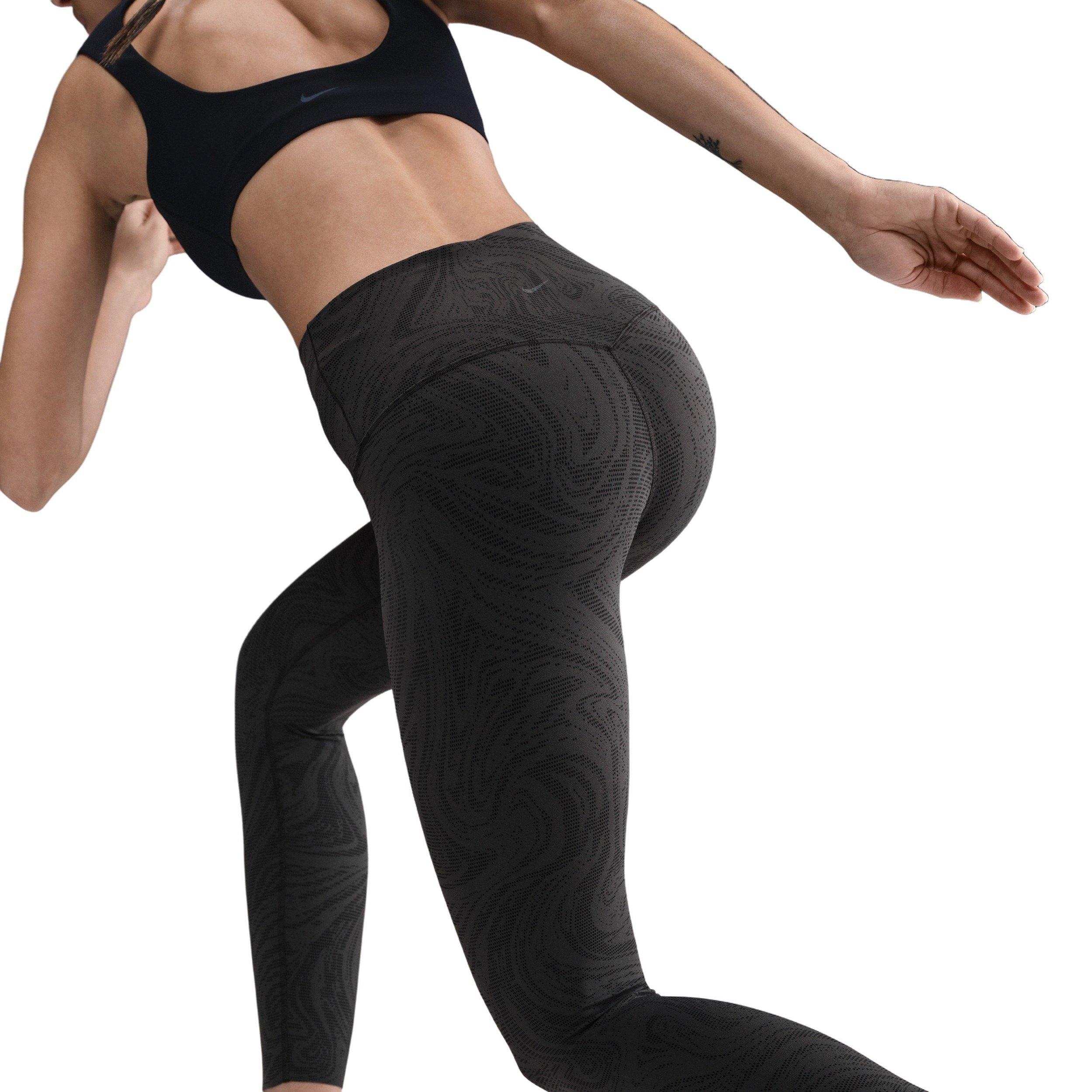 Nike Women's Zenvy Gentle-Support High-Waisted 7/8 Printed Leggings - Black - BLACK Thumbnail View 5