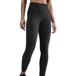 Nike Women's Zenvy Gentle-Support High-Waisted 7/8 Printed Leggings -Black