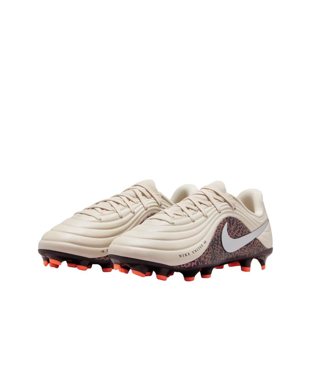 Nike United Jr. Tiempo Maestro Academy MG "Fossil/Burgundy/Silver" Grade School Kids' Soccer Cleat - FOSSIL/BURGUNDY/SILVER Thumbnail View 3
