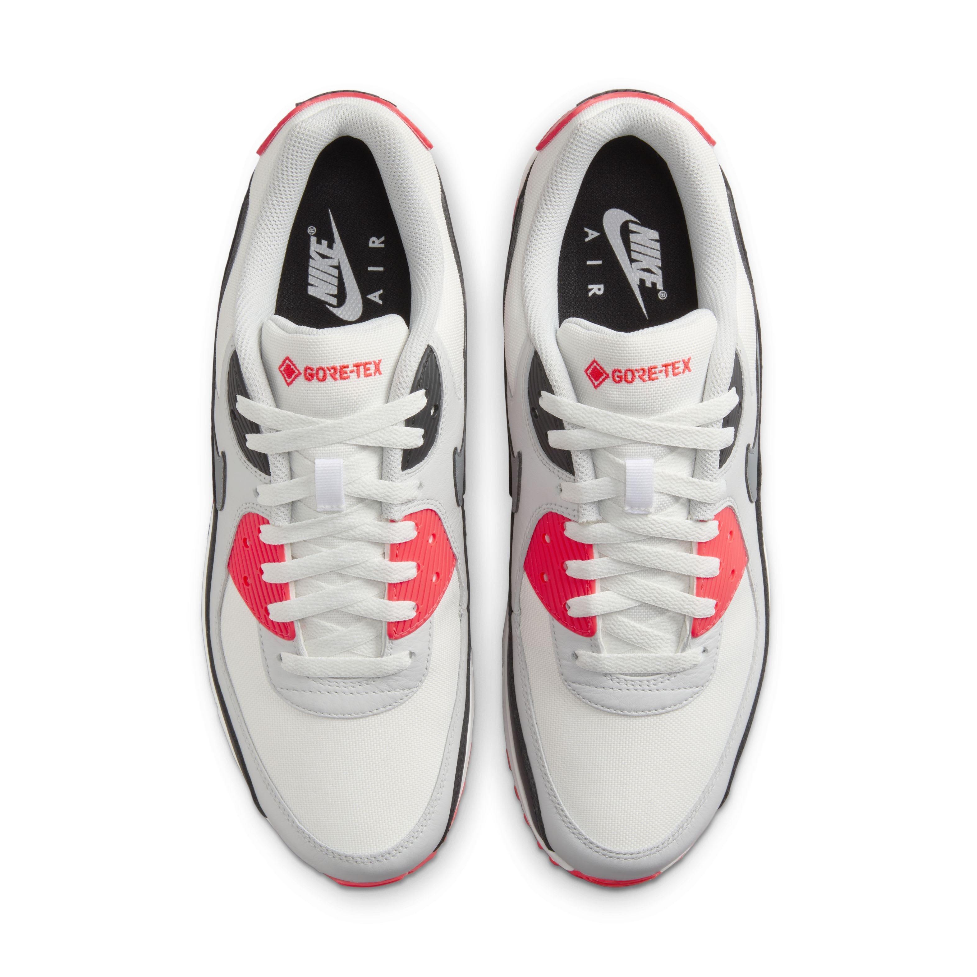 Nike Air Max 90 GORE-TEX "Summit White/Bright Crimson/Black/Cool Grey" Men's Shoe - WHITE/CRIMSON/BLACK/GREY Thumbnail View 4