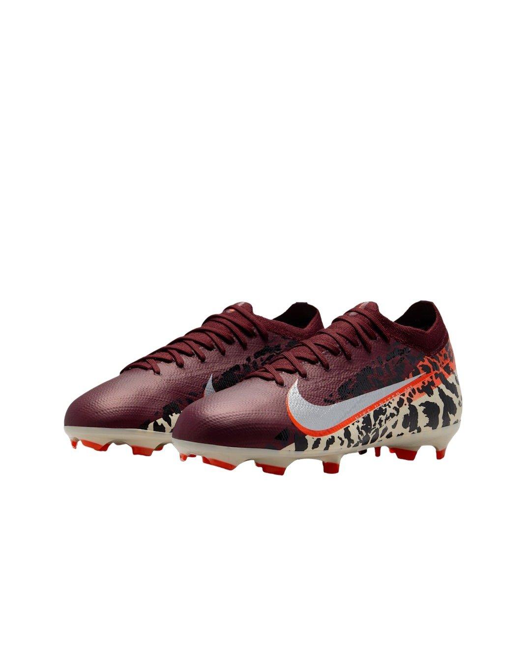 Nike United Jr. Mercurial Vapor 16 Pro "Burgundy/Red/Fossil/Silver" Grade School Kids' Soccer Cleat - BURGUNDY/RED/FOSSIL/SILVER Thumbnail View 3