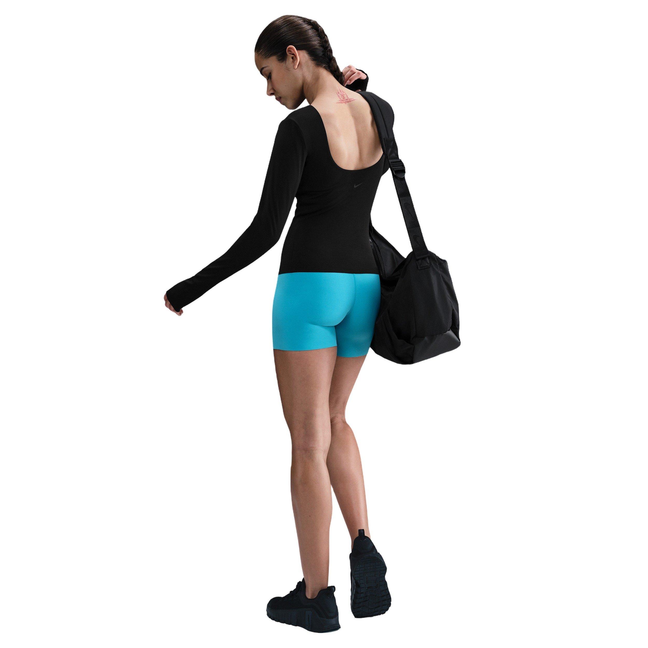 Nike Women's Zenvy Dri-FIT Long-Sleeve Top -Black - BLACK Thumbnail View 5