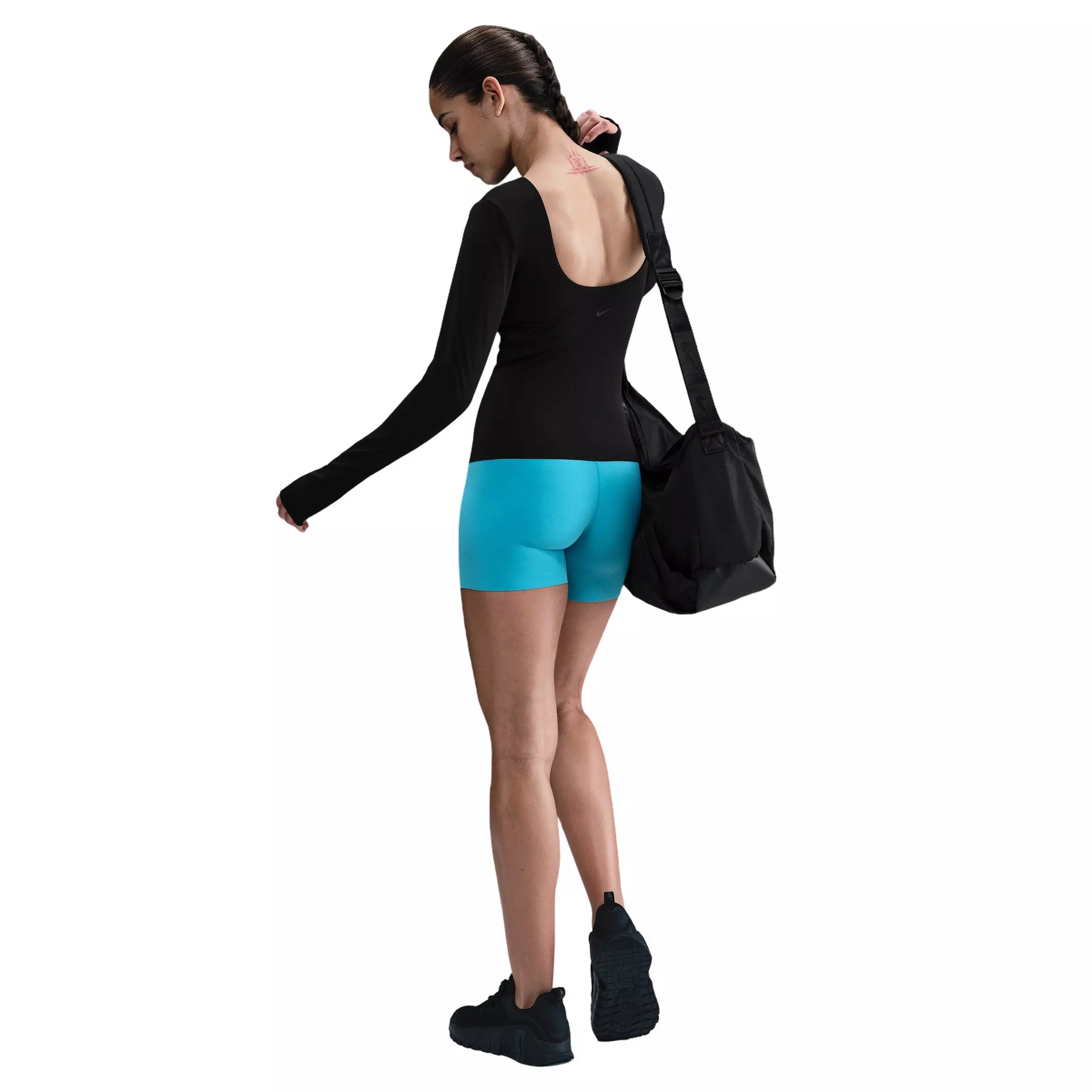 Nike Women's Zenvy Dri-FIT Long-Sleeve Top -Black - BLACK