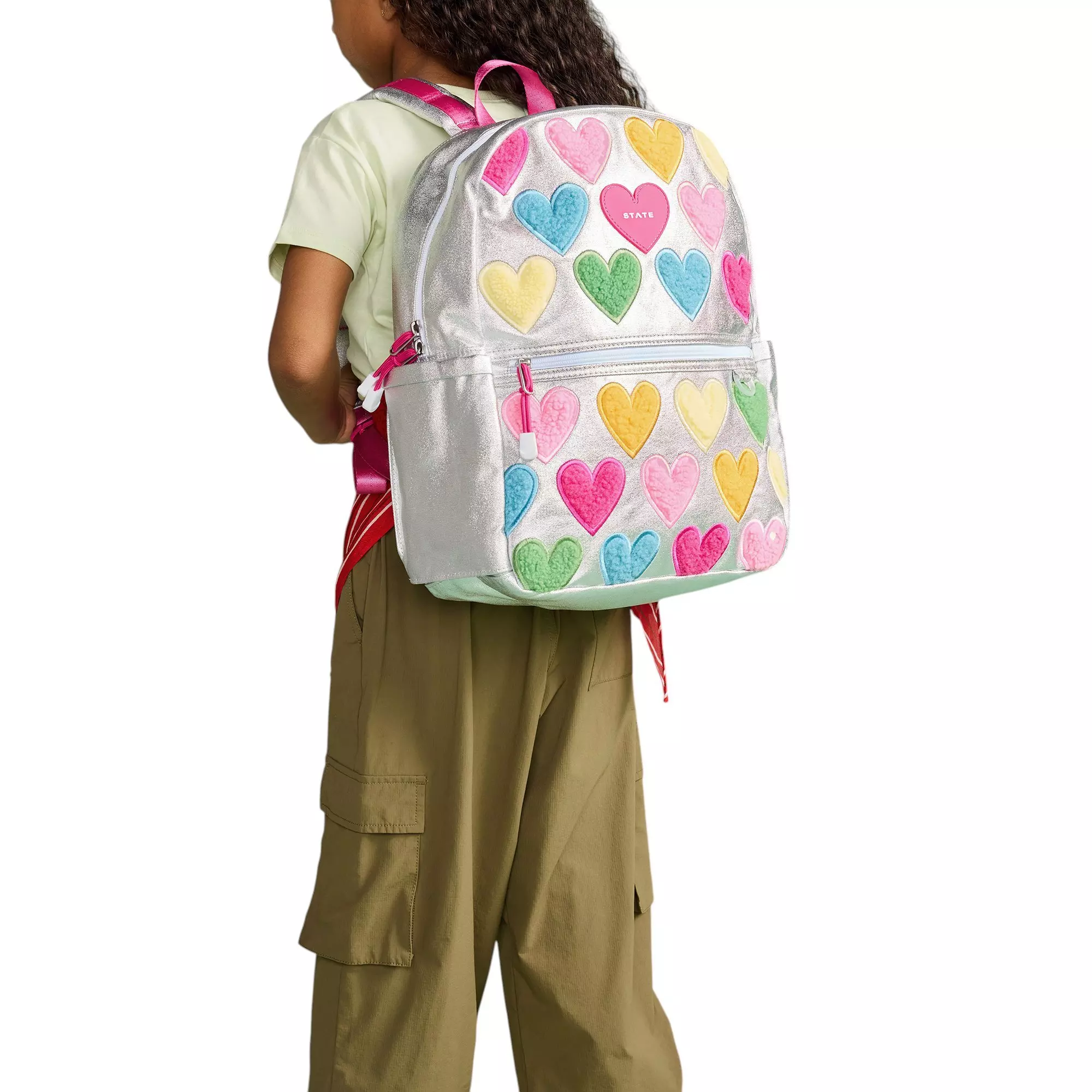 STATE Bags Kane Backpack - Happy Fuzzy Hearts - HAPPY FUZZY HEARTS