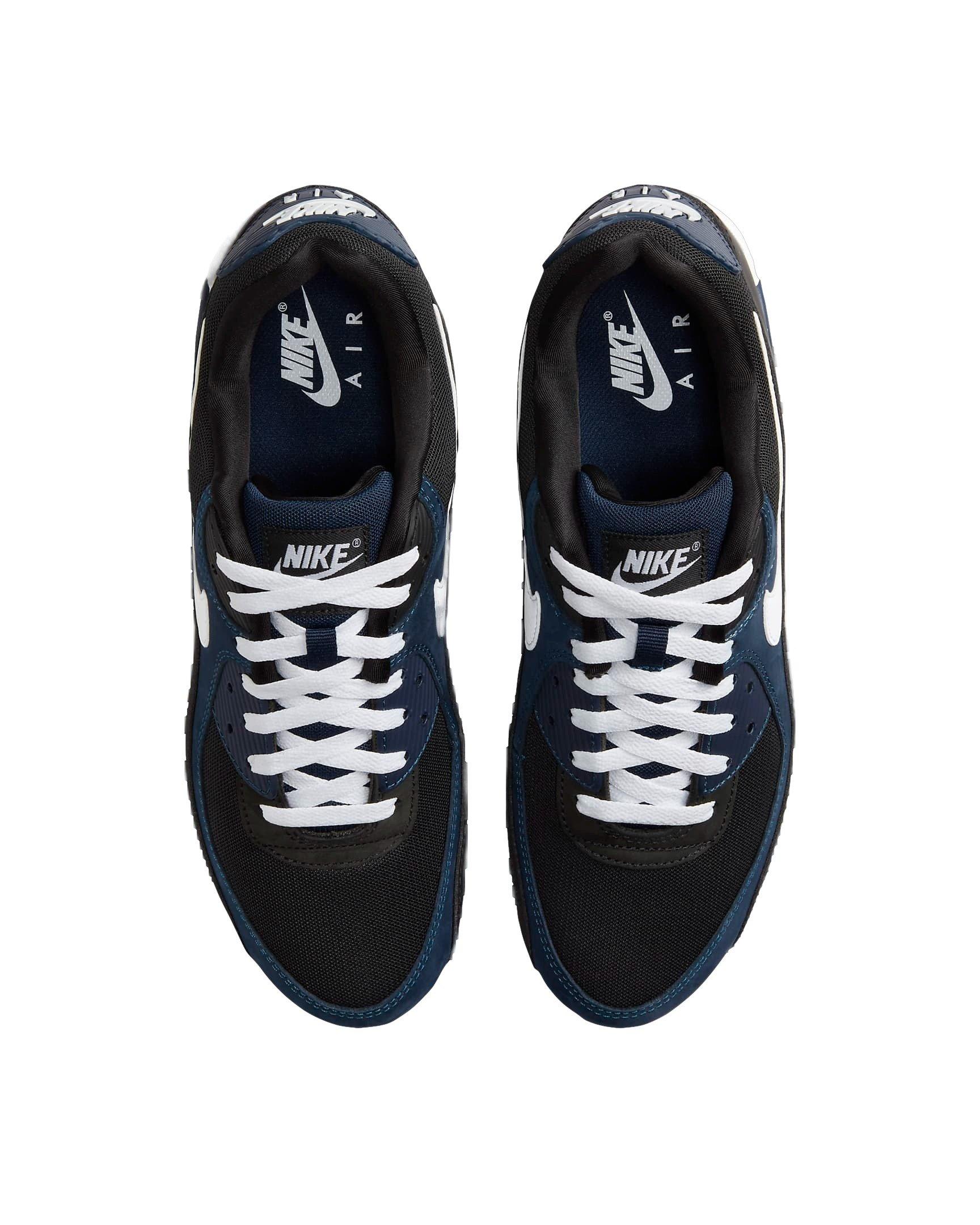 Nike Air Max 90 "Midnight Navy/Black/Gum Medium Brown/White" Men's Shoe - NAVY/BLACK/MD BROWN/WHITE Thumbnail View 4