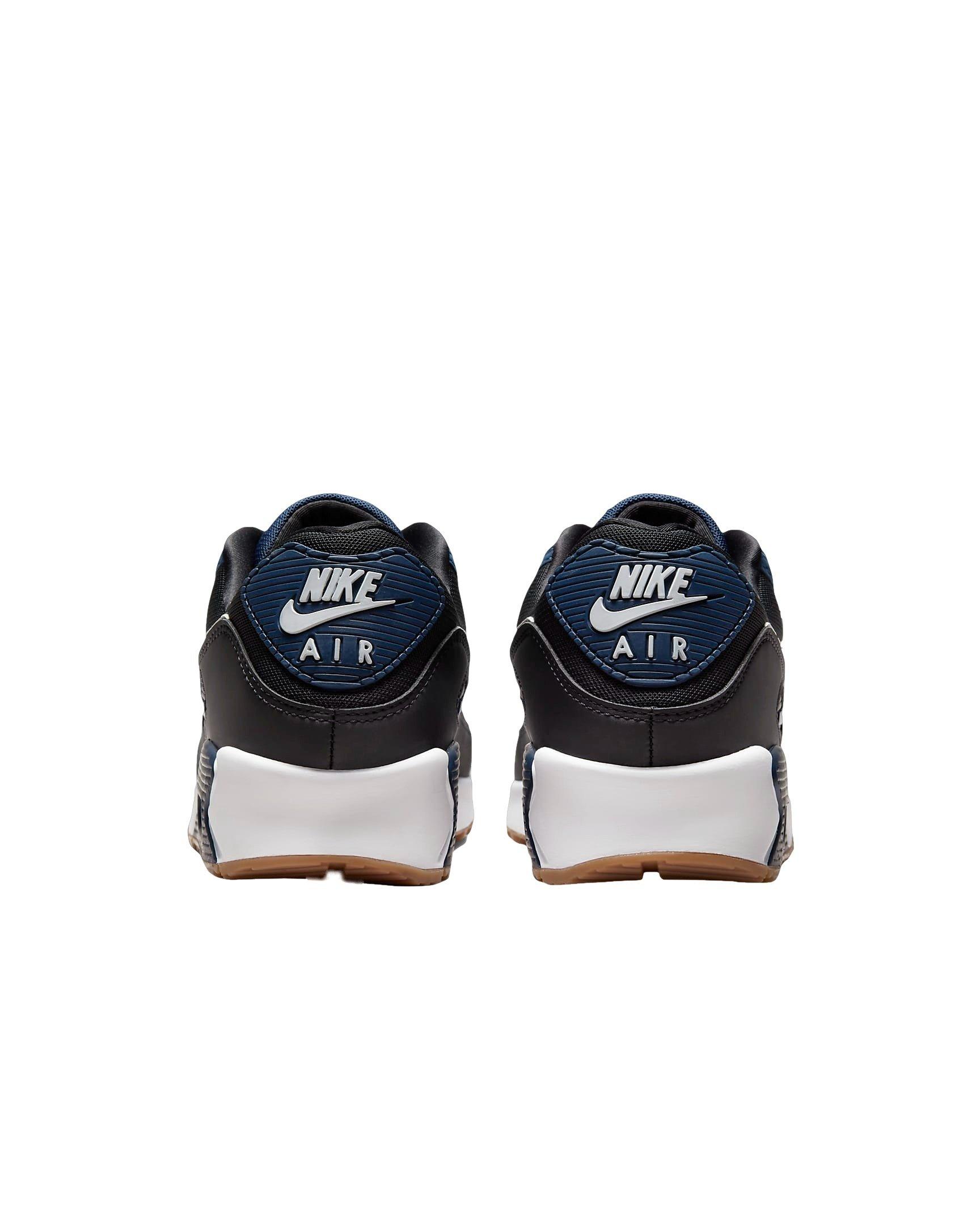Nike Air Max 90 "Midnight Navy/Black/Gum Medium Brown/White" Men's Shoe - NAVY/BLACK/MD BROWN/WHITE Thumbnail View 5