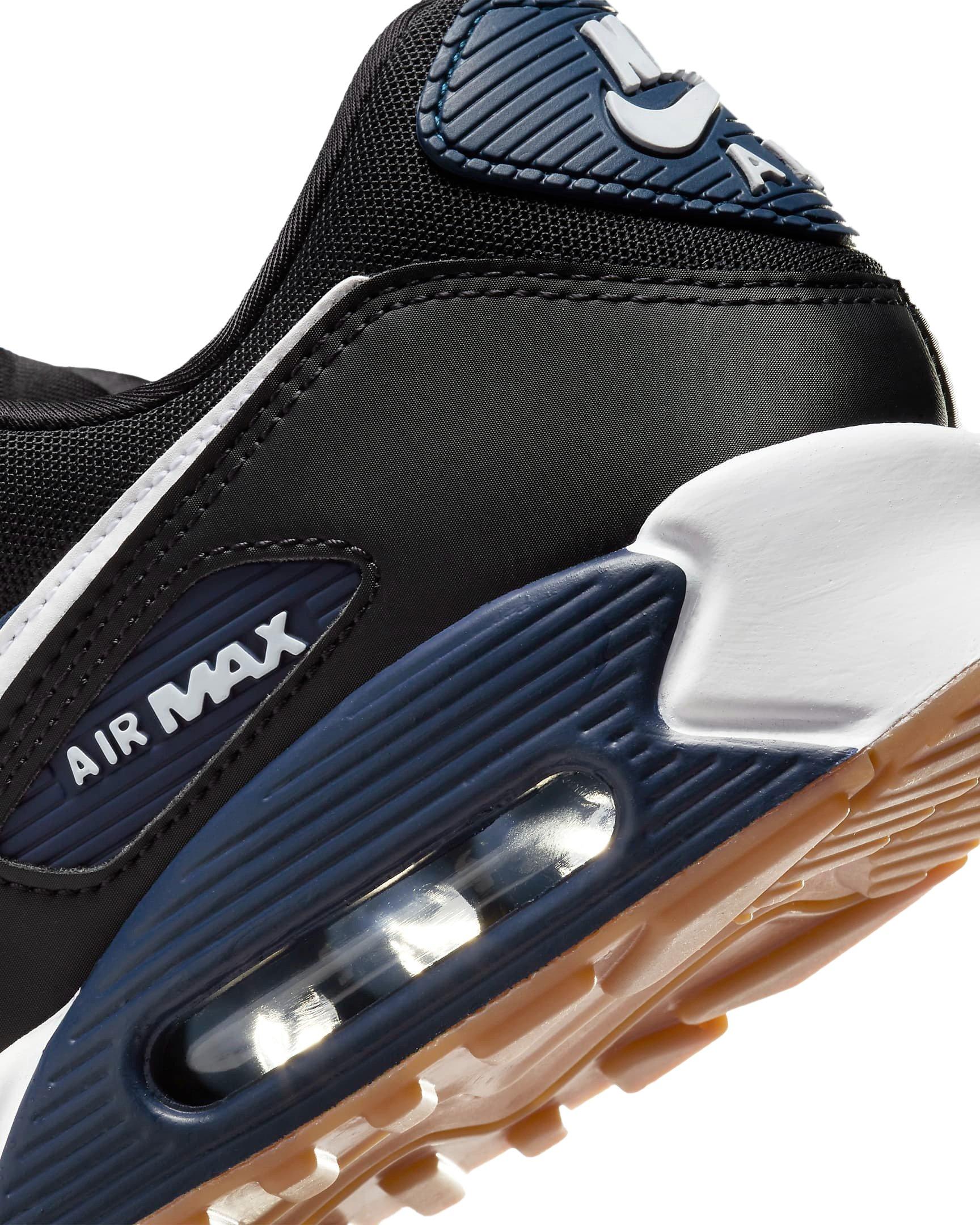 Nike Air Max 90 "Midnight Navy/Black/Gum Medium Brown/White" Men's Shoe - NAVY/BLACK/MD BROWN/WHITE Thumbnail View 8