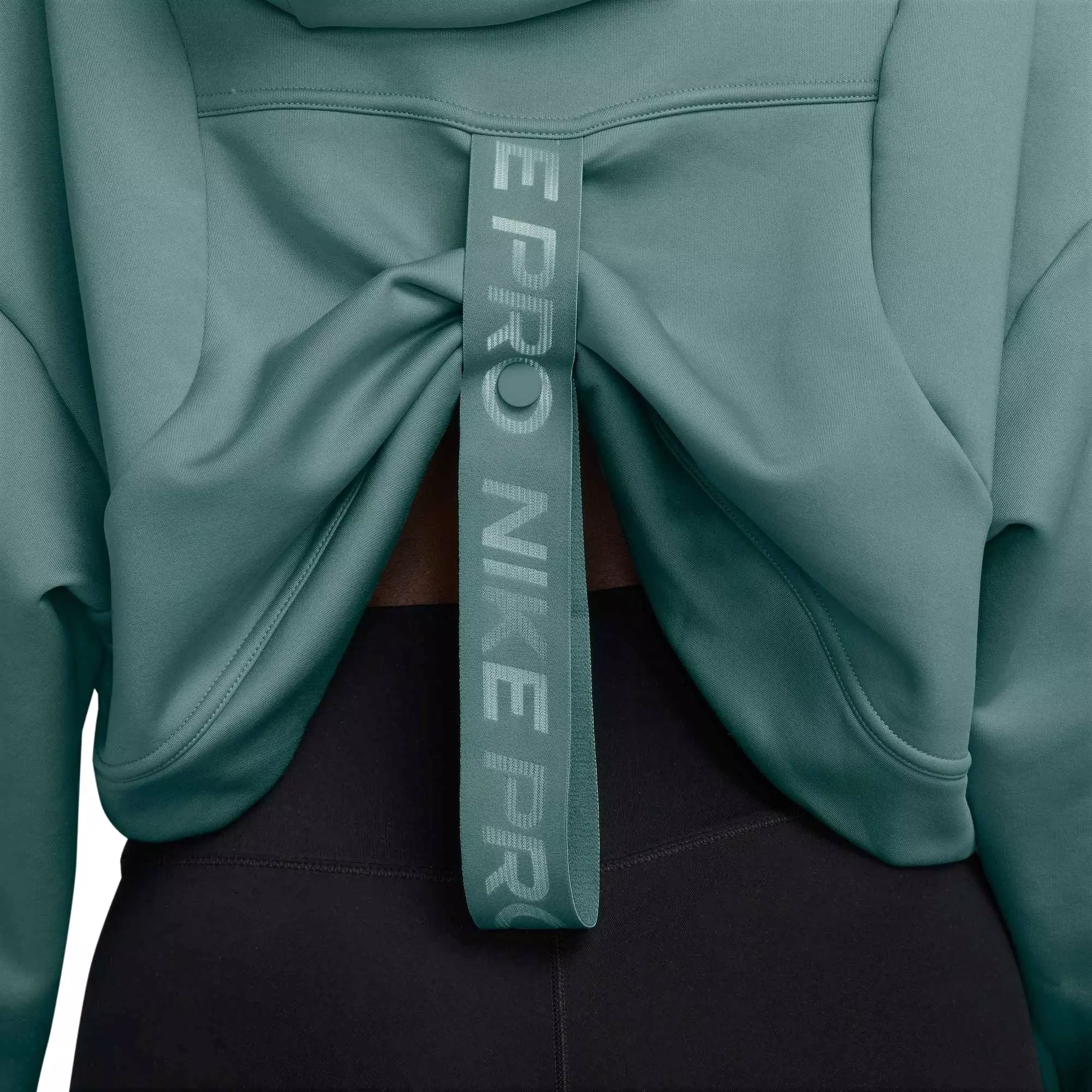 Nike Women's Pro Therma-FIT Fleece Graphic Hoodie -Green - GREEN