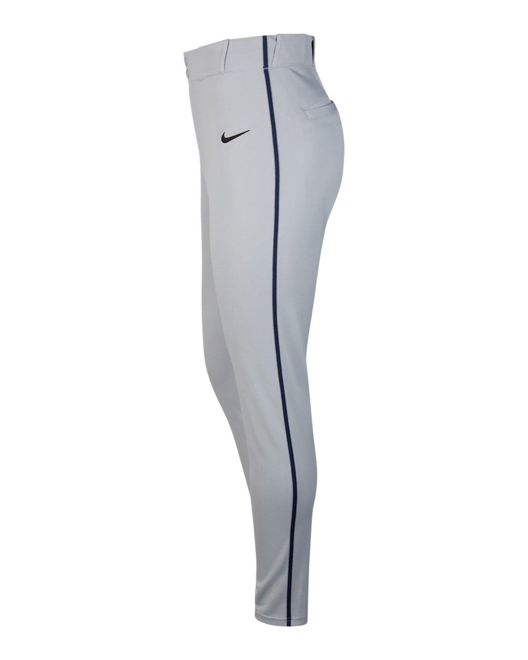 Nike Men's Vapor Select Piped Baseball Pants - Grey/Navy - GREY/NAVY Thumbnail View 3
