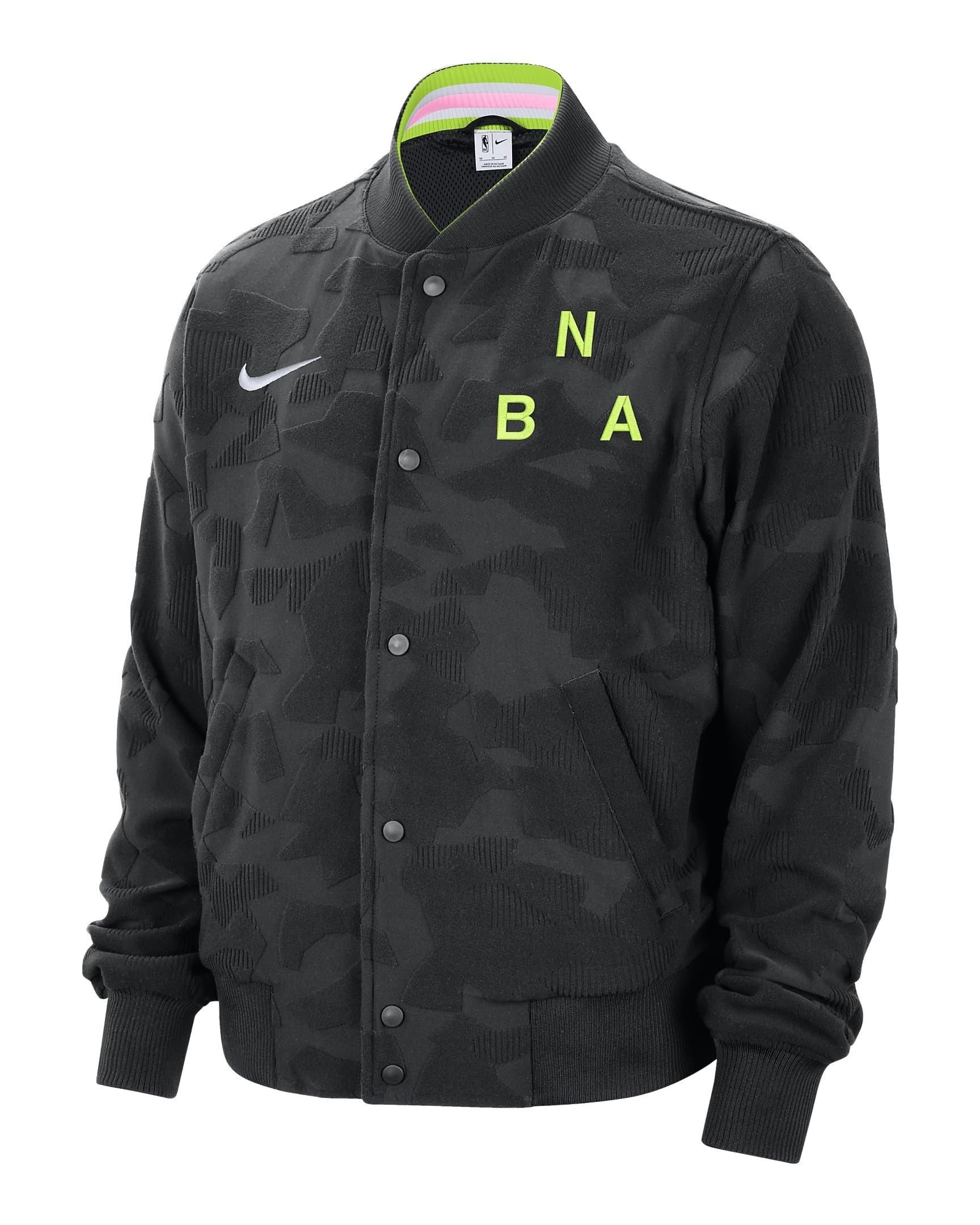 Nike Men's NBA N31 Lightweight Courtside Jacket-Black - BLACK Thumbnail View 1