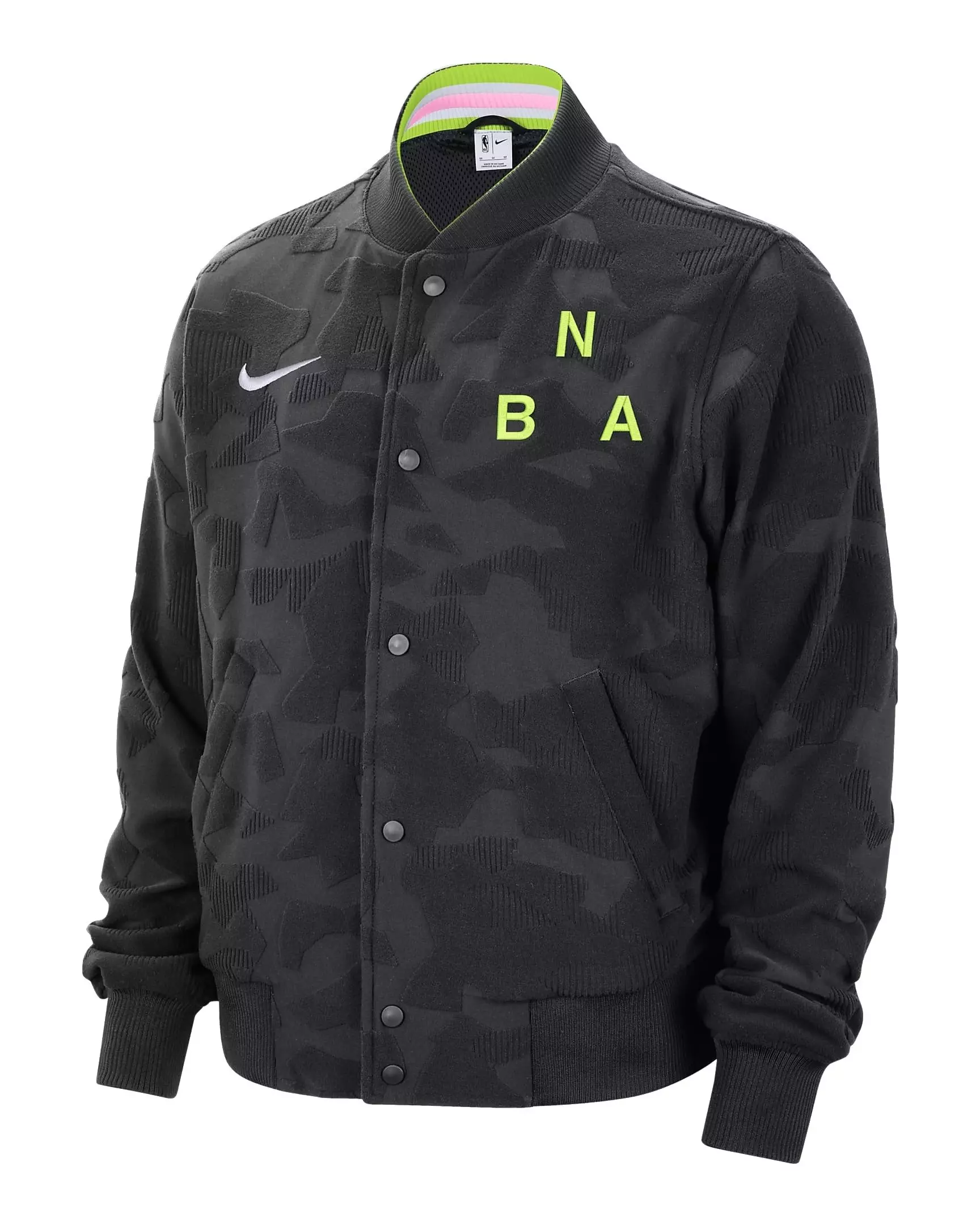 Nike Men's NBA N31 Lightweight Courtside Jacket-Black - BLACK