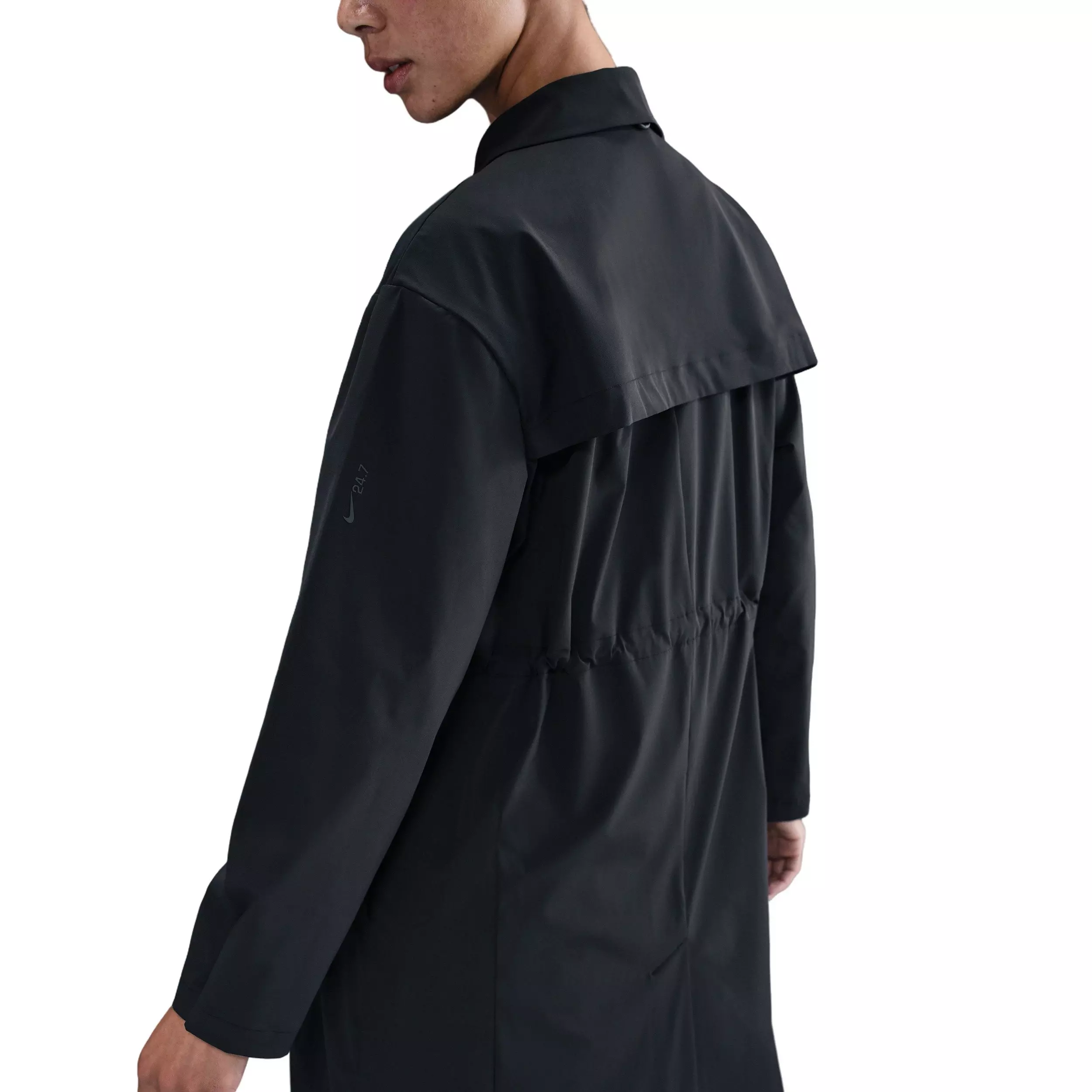 Nike Women's 24.7 PerfectStretch Dri-FIT Oversized Trench Coat -Black - BLACK
