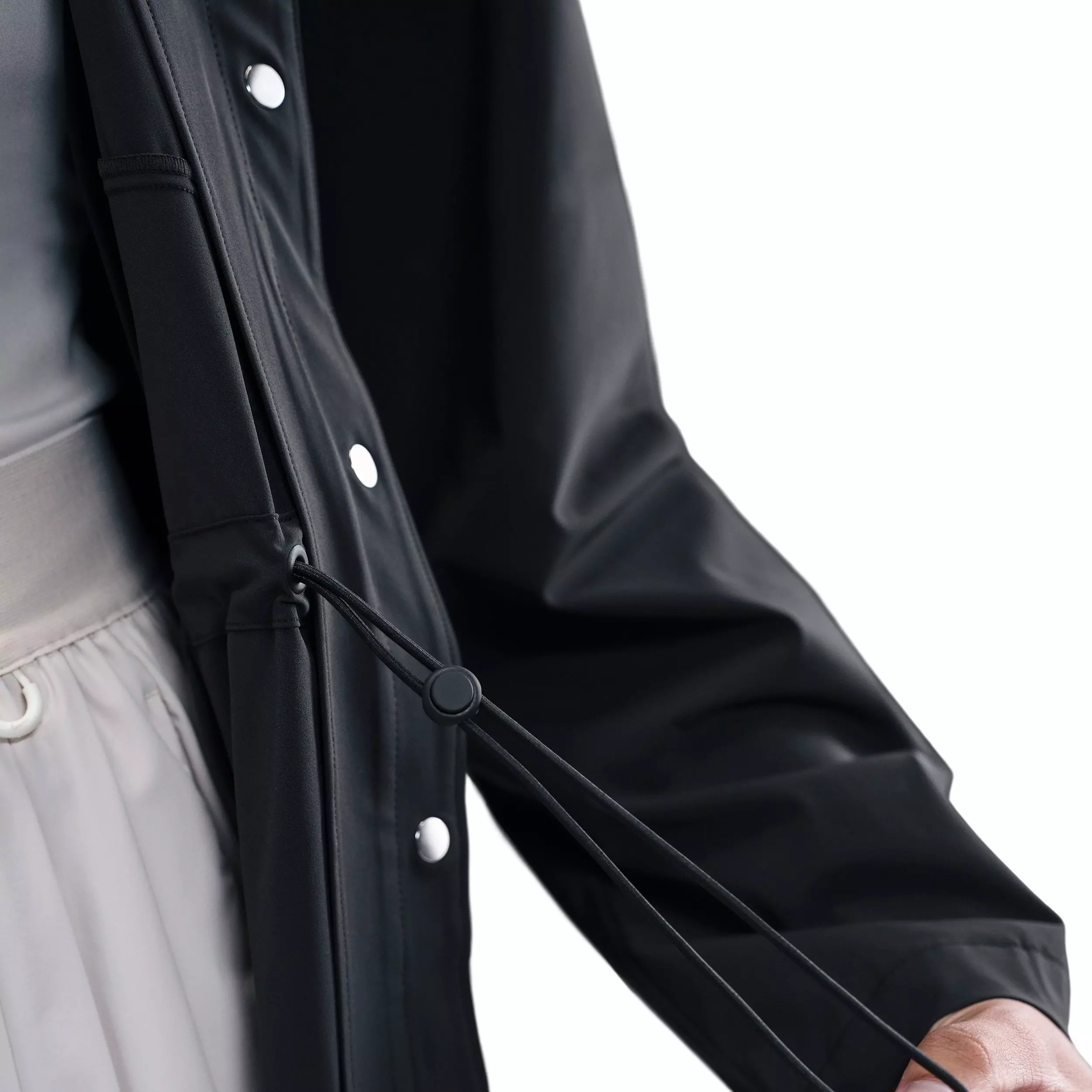 Nike Women's 24.7 PerfectStretch Dri-FIT Oversized Trench Coat - Black - BLACK