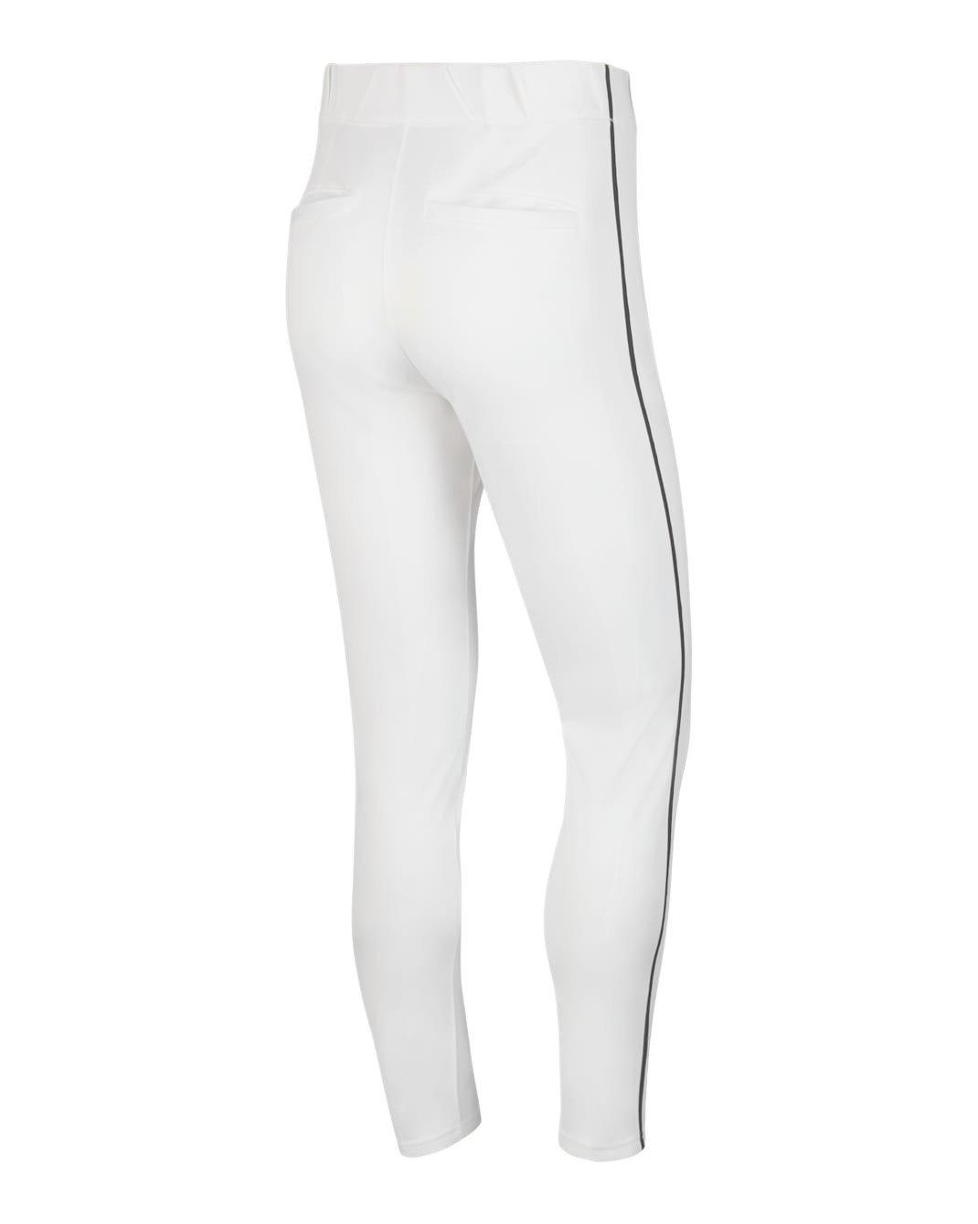 Nike Men's Vapor Select Piped Baseball Pants - White/Black - WHITE/BLACK Thumbnail View 2