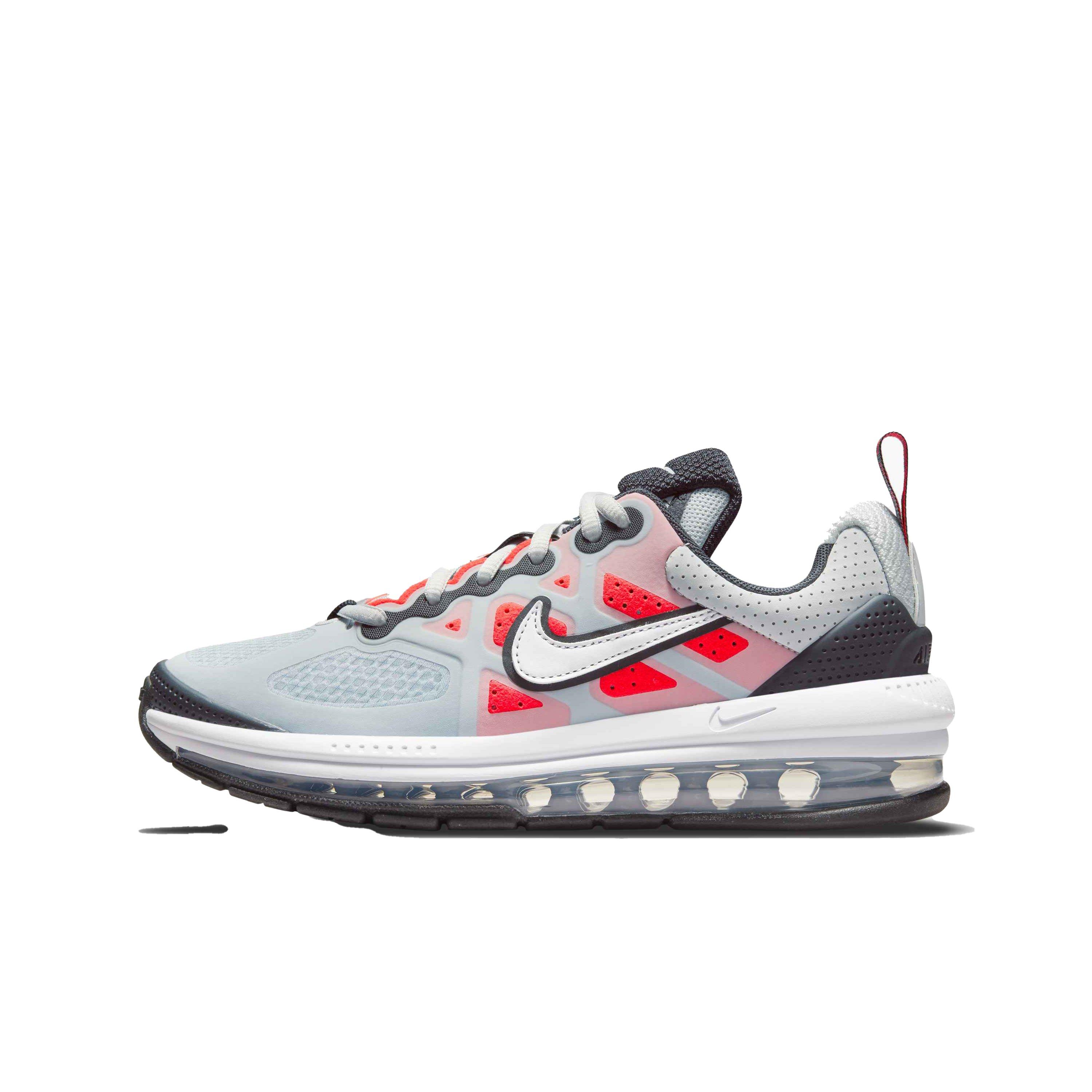 Nike Air Max Genome "Pure Platinum/White/Bright Crimson/Black" Grade School Boys' Shoe - GREY Thumbnail View 2
