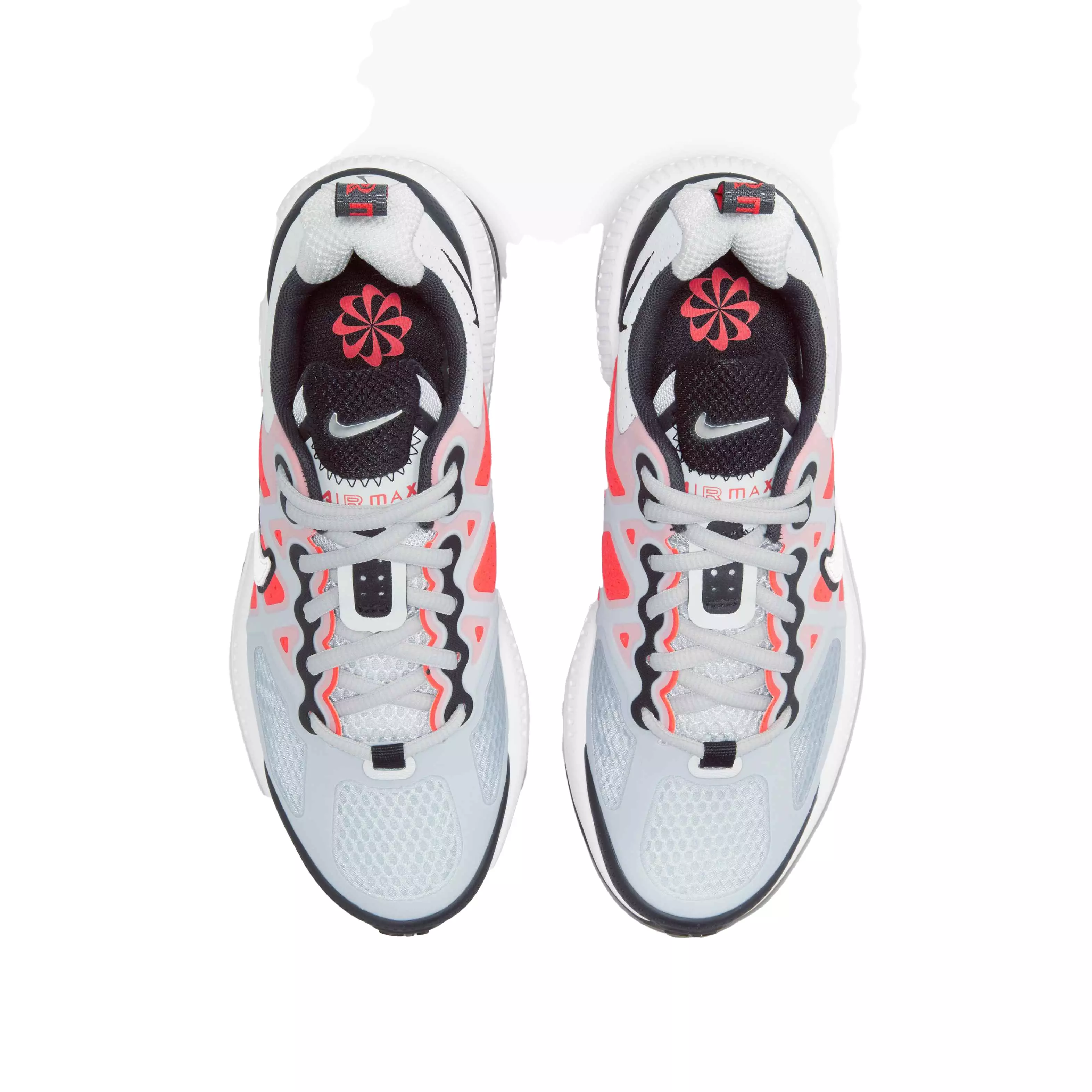 Nike Air Max Genome "Pure Platinum/White/Bright Crimson/Black" Grade School Boys' Shoe - GREY