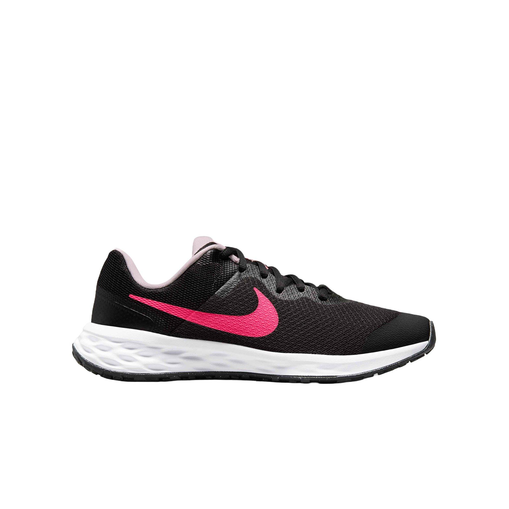 Nike Revolution 6 Grade School Girls' "Black/Hyper Pink/Pink Foam" Road Running Shoe