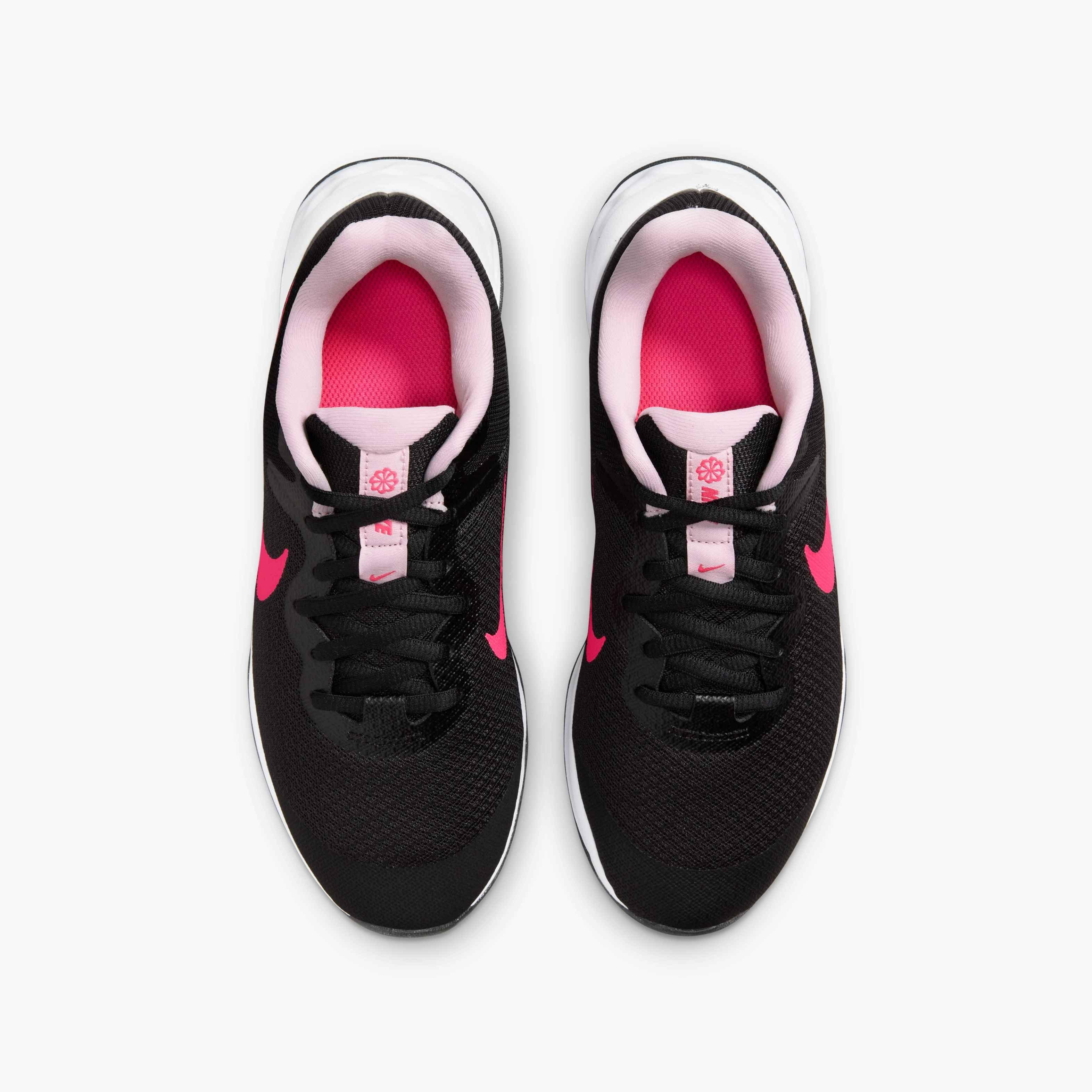 Nike Revolution 6 Grade School Girls' "Black/Hyper Pink/Pink Foam" Road Running Shoe