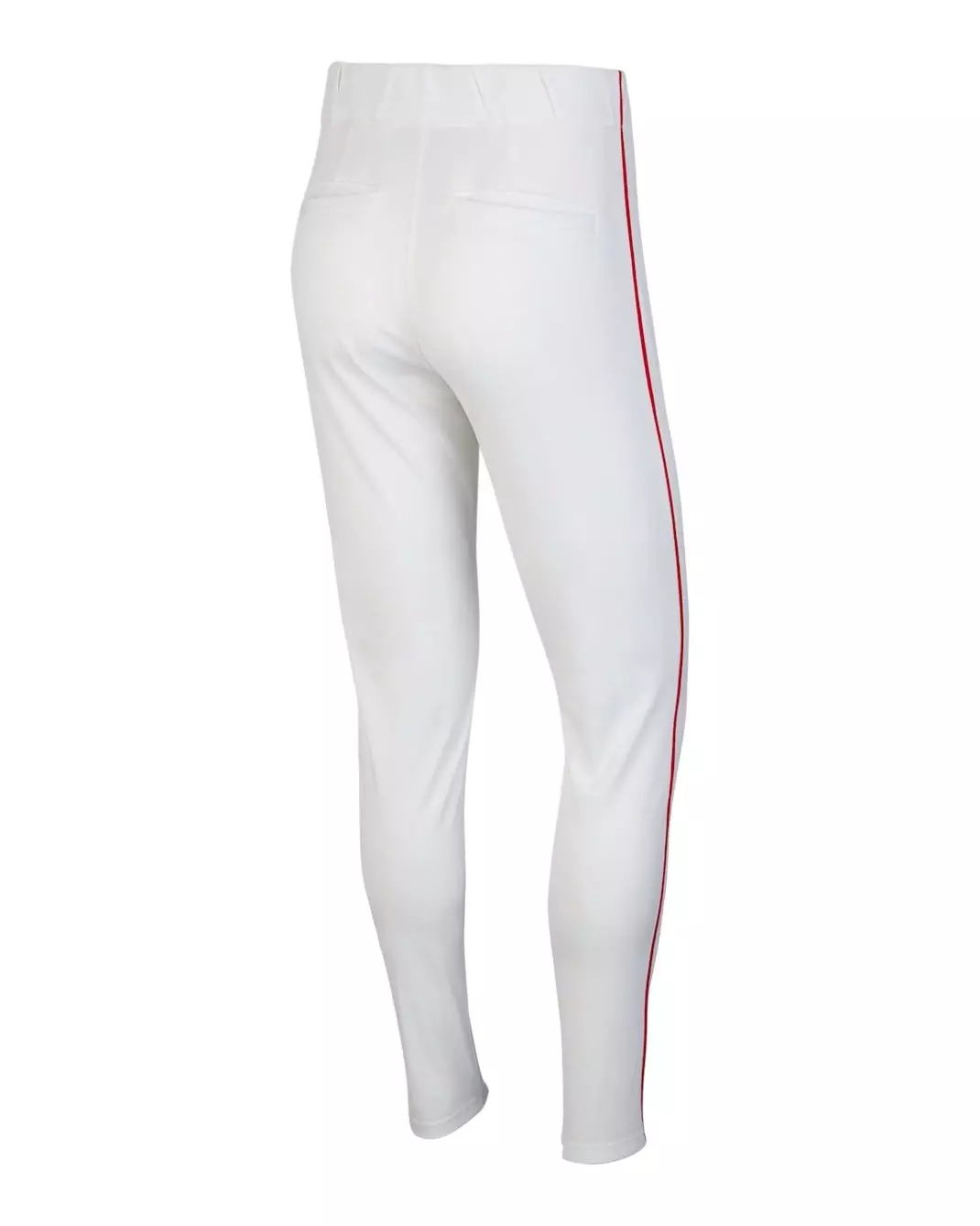 Nike Men's Vapor Select Piped Baseball Pants - White/Red - WHITE/RED