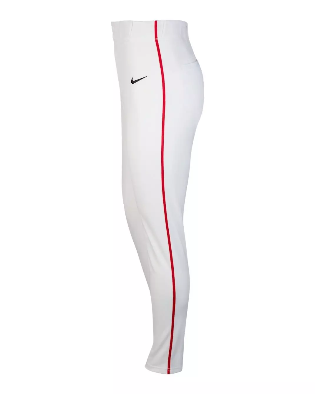 Nike Men's Vapor Select Piped Baseball Pants - White/Red - WHITE/RED
