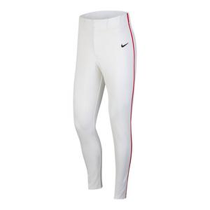 Nike Men's Vapor Select Piped Baseball Pants - White/Red