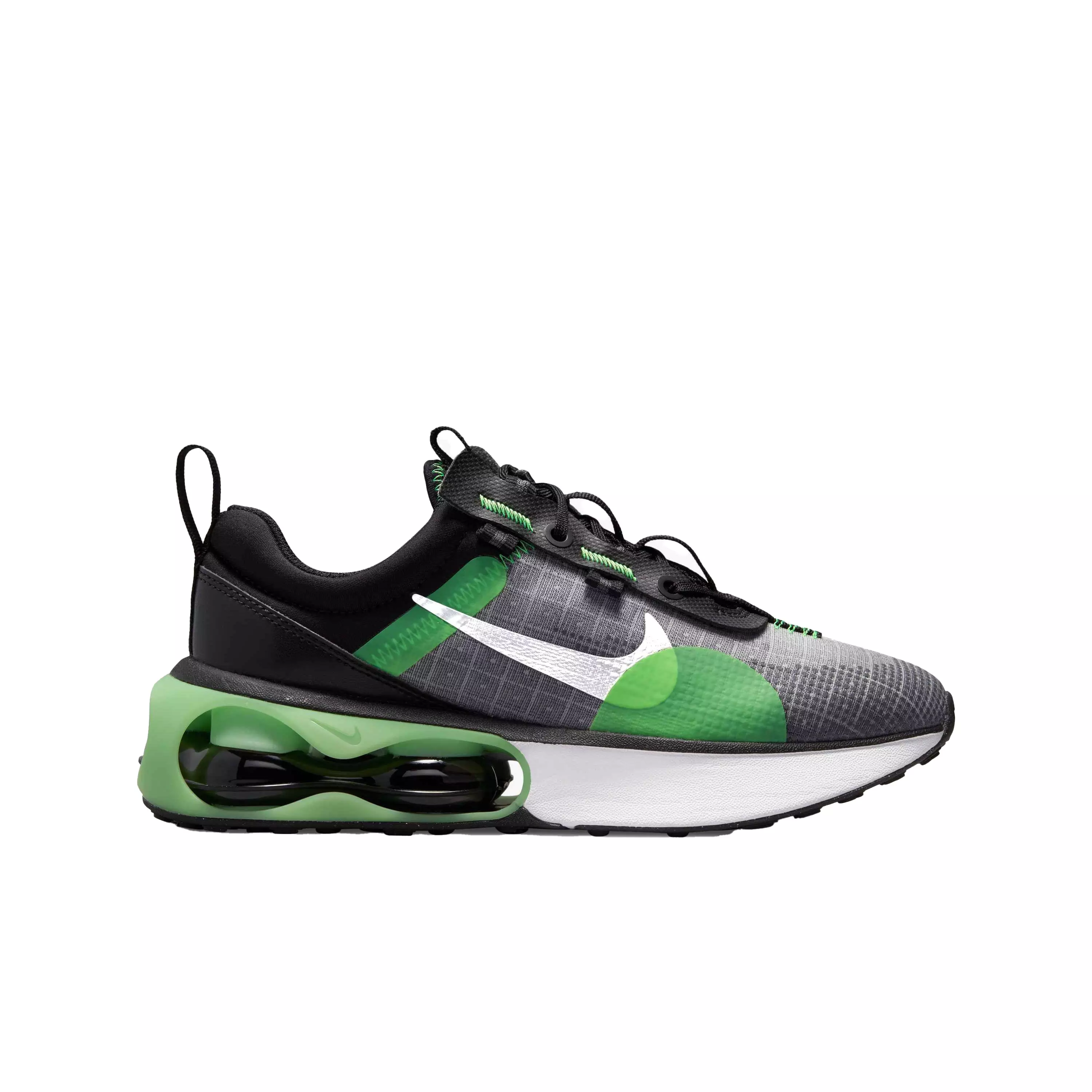 Nike Air Max 2021 "Black/Chrome/Green Strike/Iron Grey" Grade School Boys' Shoe - BLACK