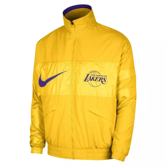 Nike Men's NBA Los Angeles Lakers Lightweight Courtside Graphic Jacket ...