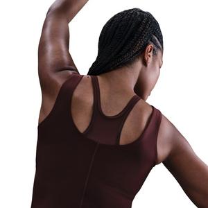 Nike Women's One Fitted Dri-FIT Cropped Tank Top -Burgundy