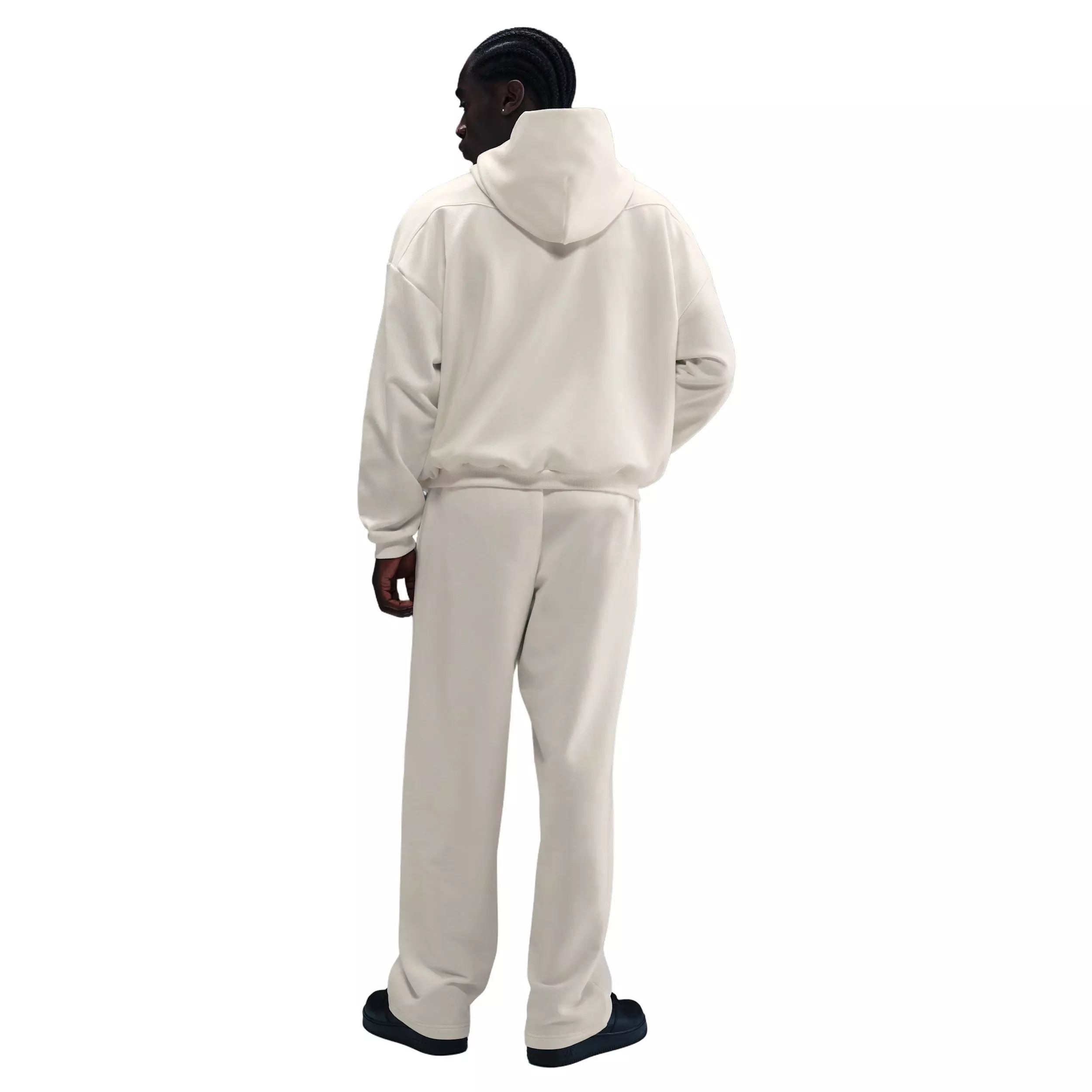 Nike Men's Standard Issue Therma-FIT Brushed Basketball Pullover Hoodie - WHITE