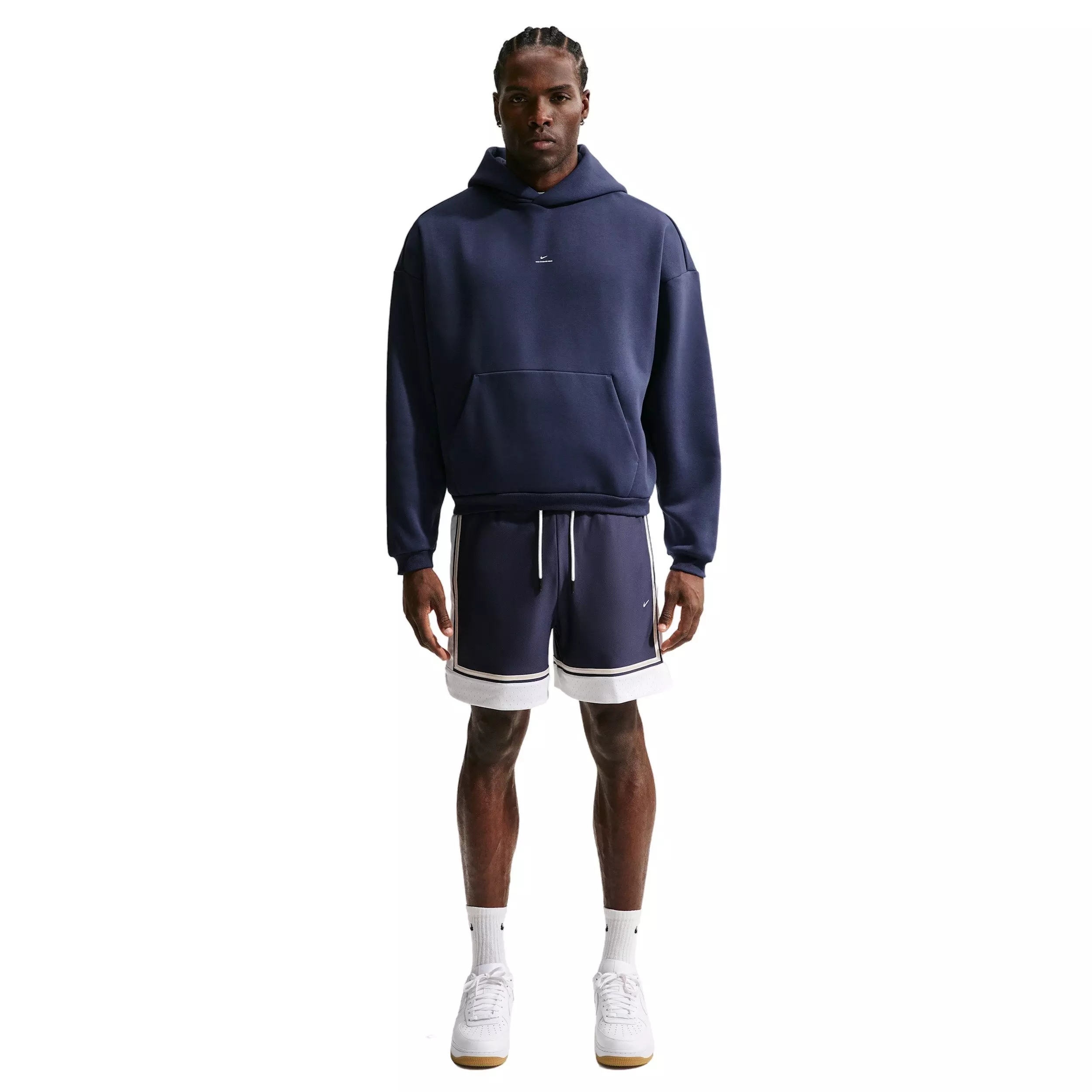 Nike Men's Standard Issue Therma-FIT Brushed Basketball Pullover Hoodie - BLUE