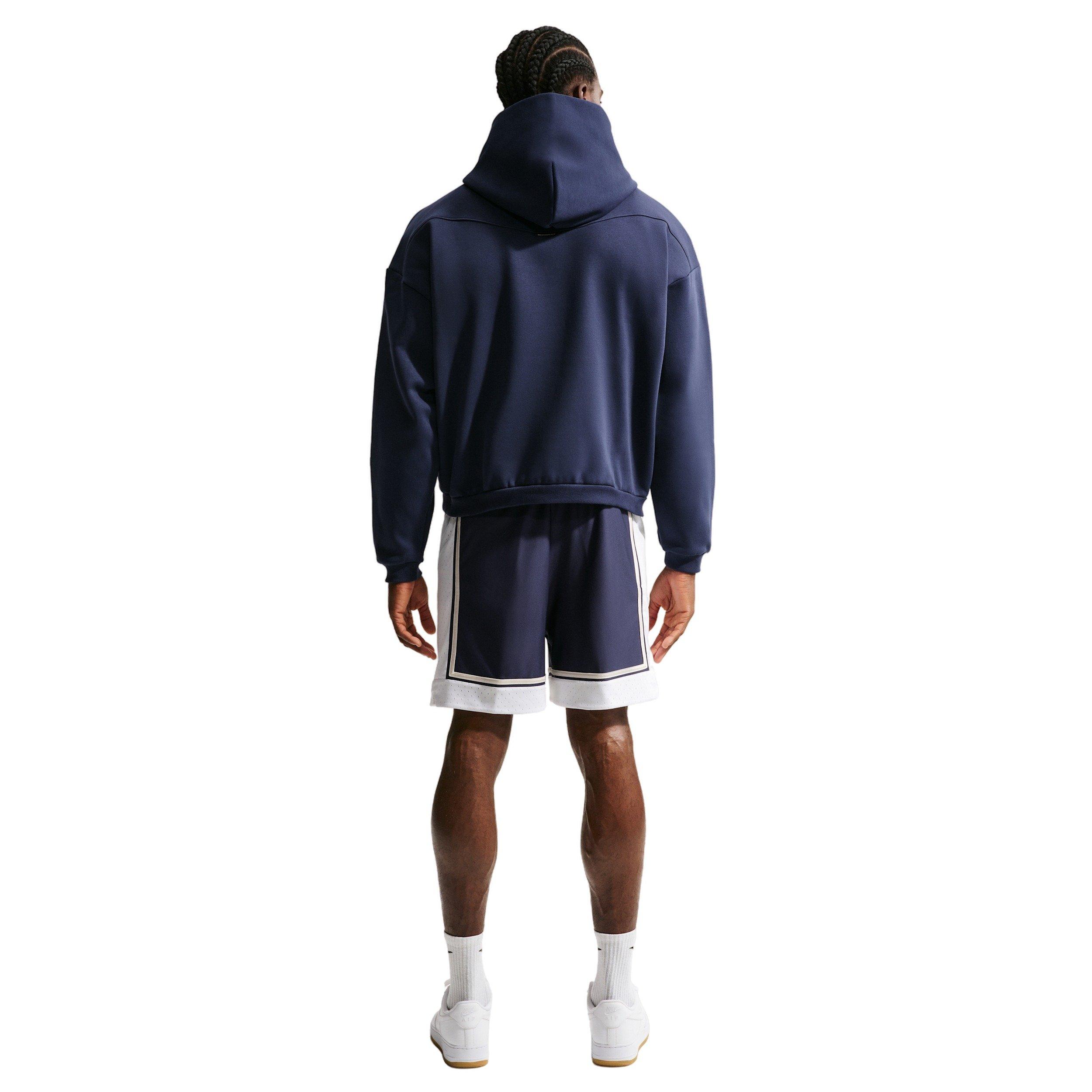 Nike Men's Standard Issue Therma-FIT Brushed Basketball Pullover Hoodie - BLUE Thumbnail View 5