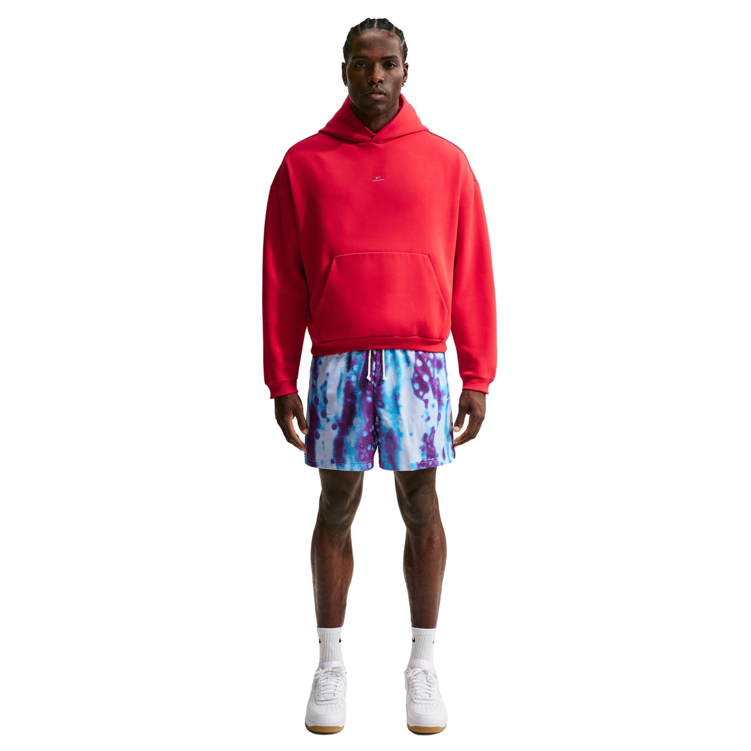 Nike Men's Standard Issue Therma-FIT Brushed Basketball Pullover Hoodie - RED Thumbnail View 4