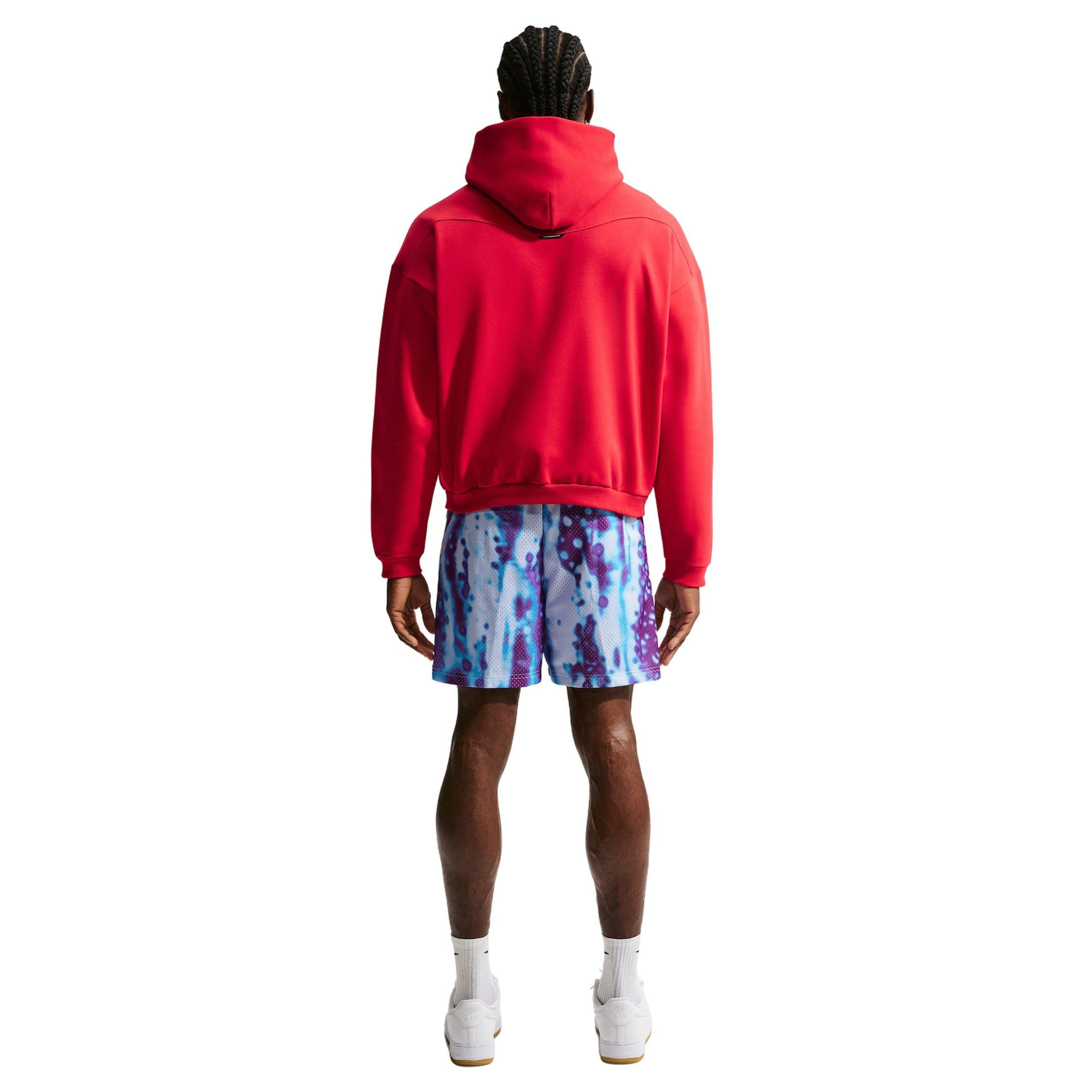 Nike Men's Standard Issue Therma-FIT Brushed Basketball Pullover Hoodie - RED Thumbnail View 5