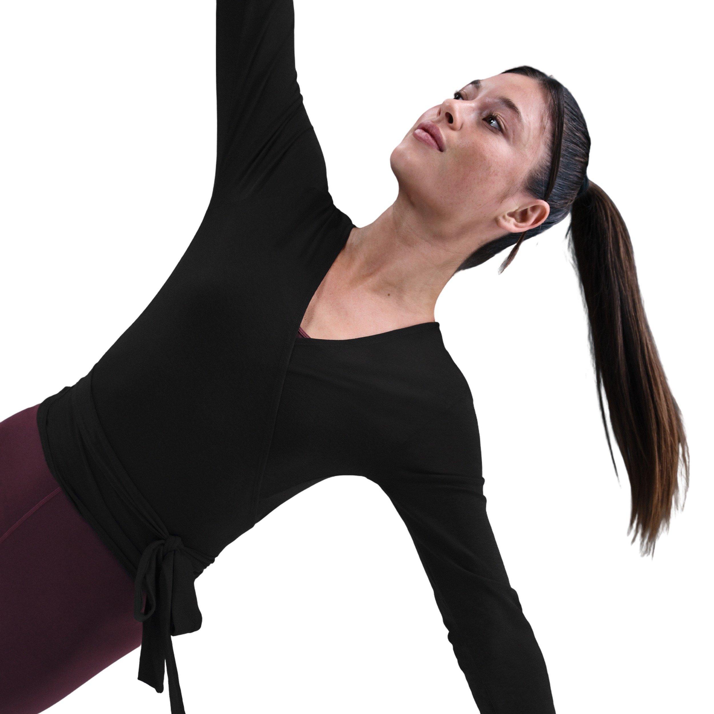 Nike Women's One Relaxed Dri-FIT Top -Black - BLACK Thumbnail View 3