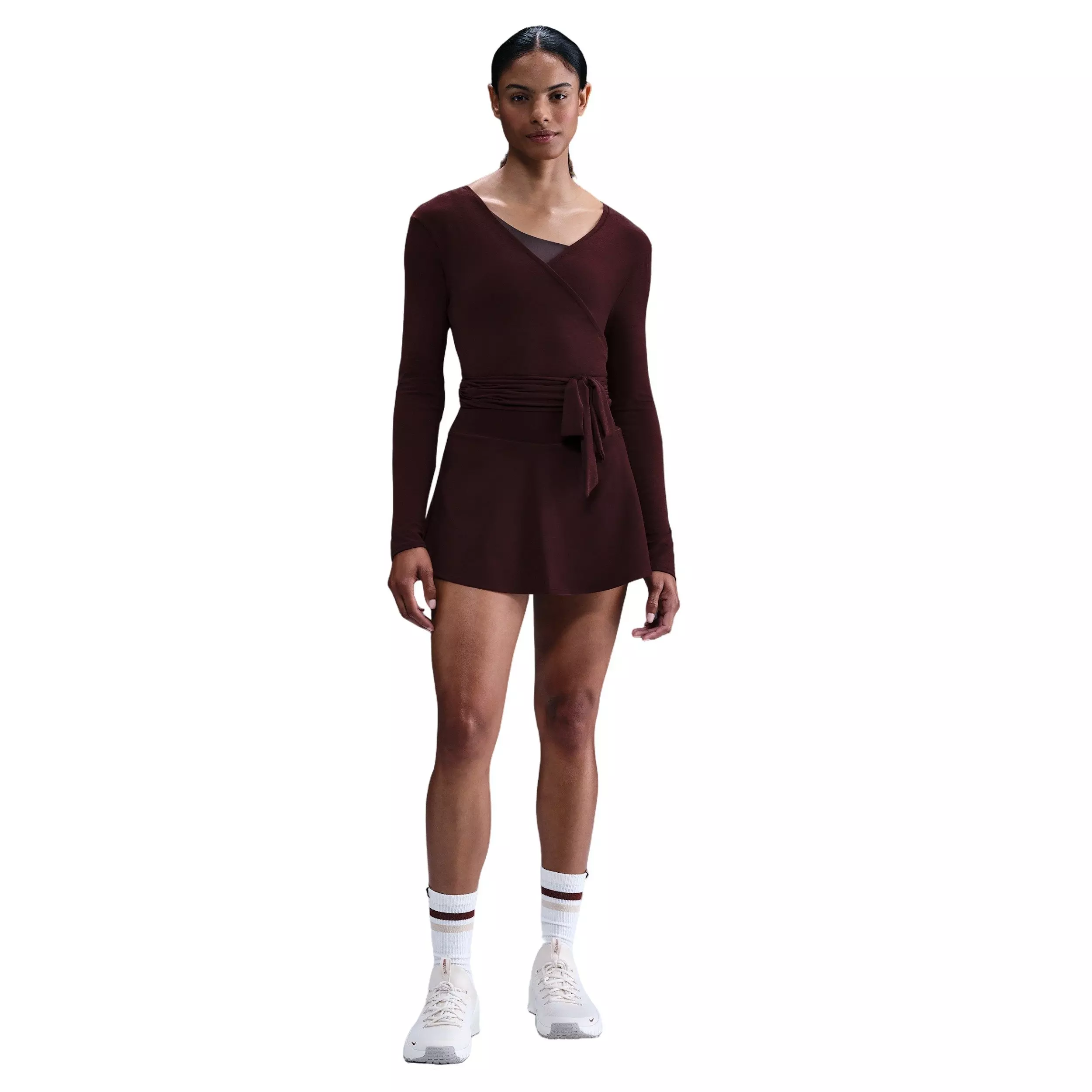 Nike Women's One Relaxed Dri-FIT Top - Burgundy - BURGUNDY