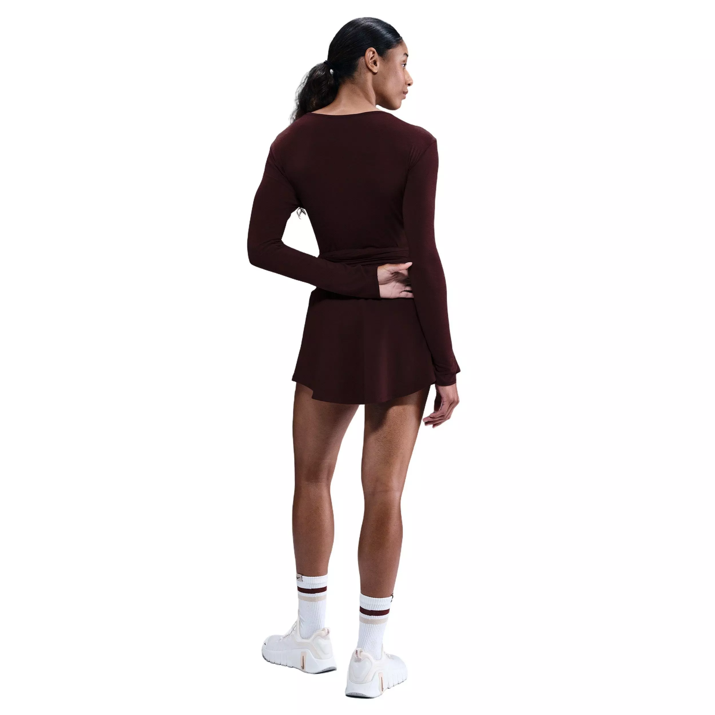 Nike Women's One Relaxed Dri-FIT Top - Burgundy - BURGUNDY